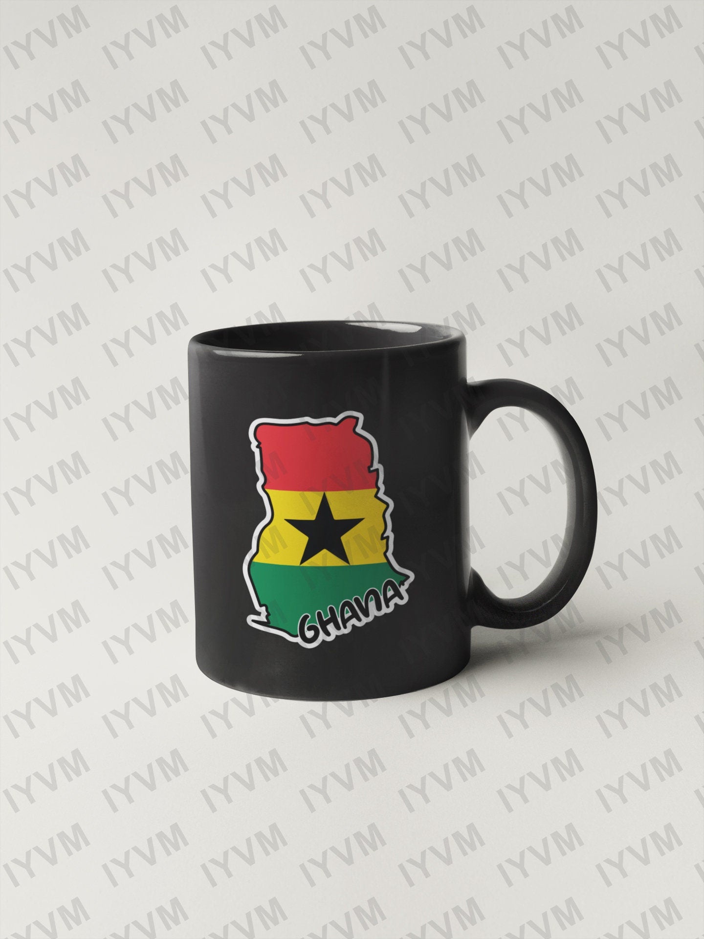 Ghana Map Flag Sticker Decal / Republic of Ghana / Freedom and Justice / Accra / Ghanaian