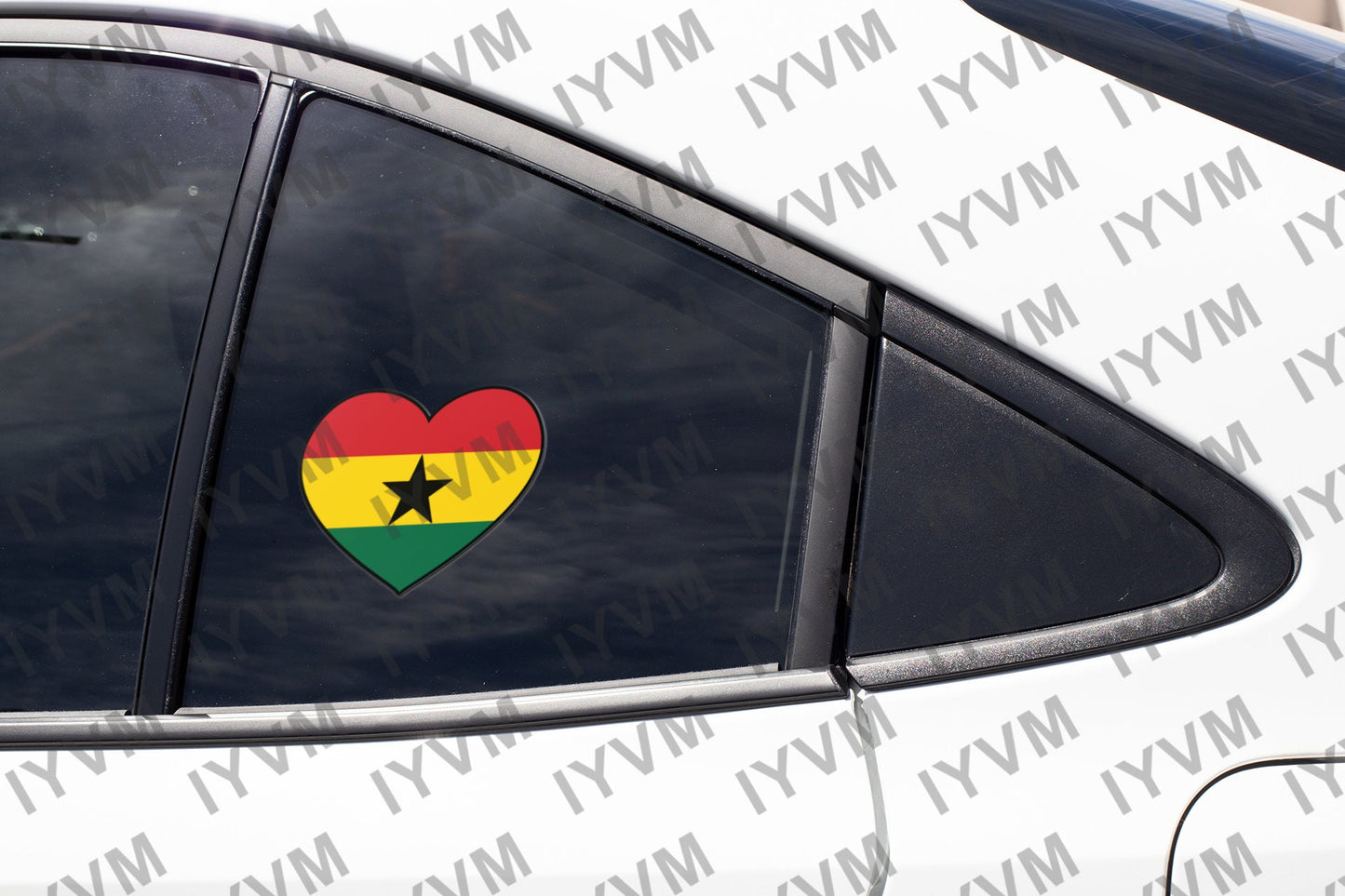 Ghana Flag Heart Sticker Decal / Republic of Ghana / Freedom and Justice / Accra / Ghanaian