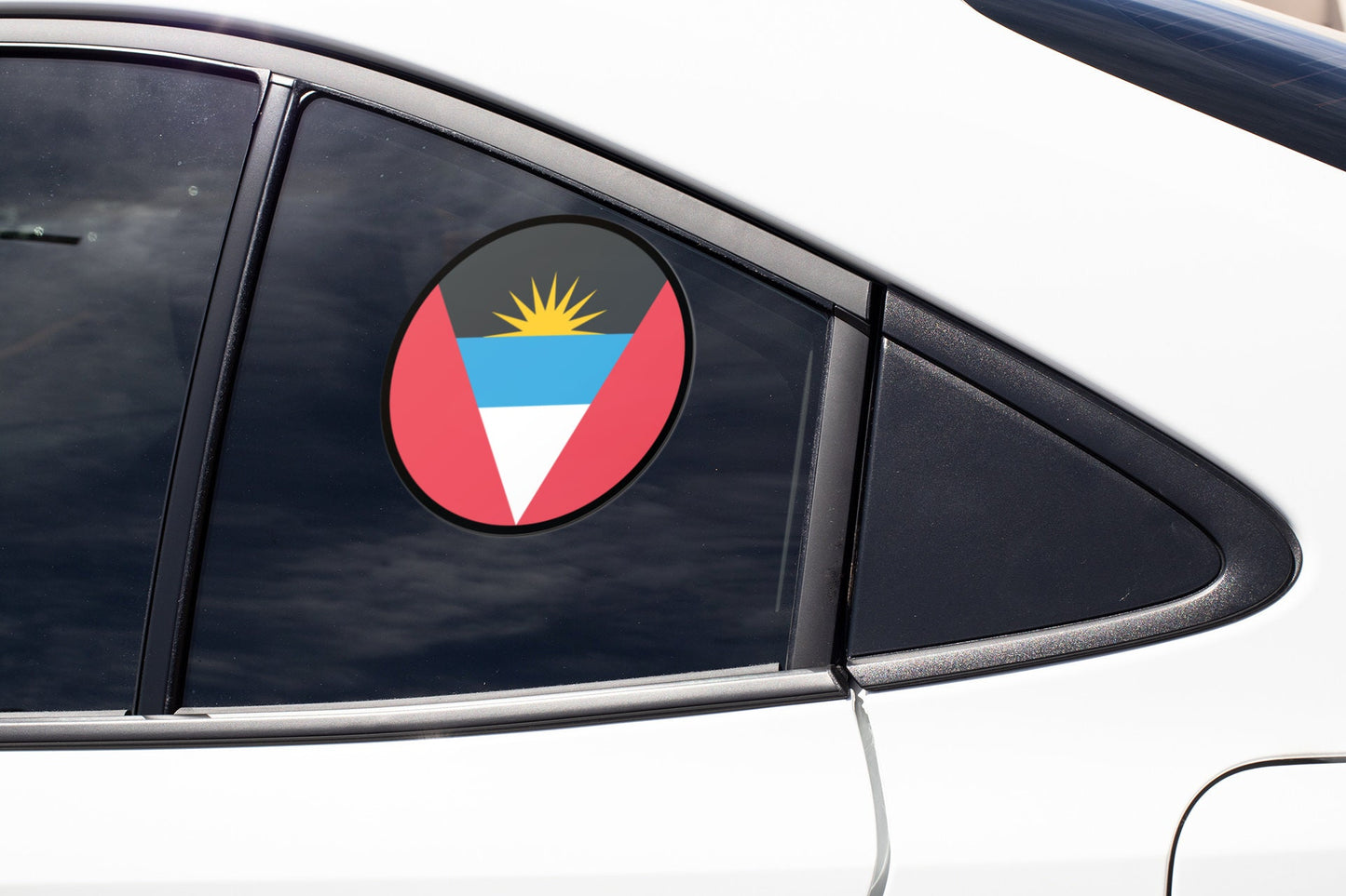 Antigua and Barbuda Flag Circle Sticker Decal