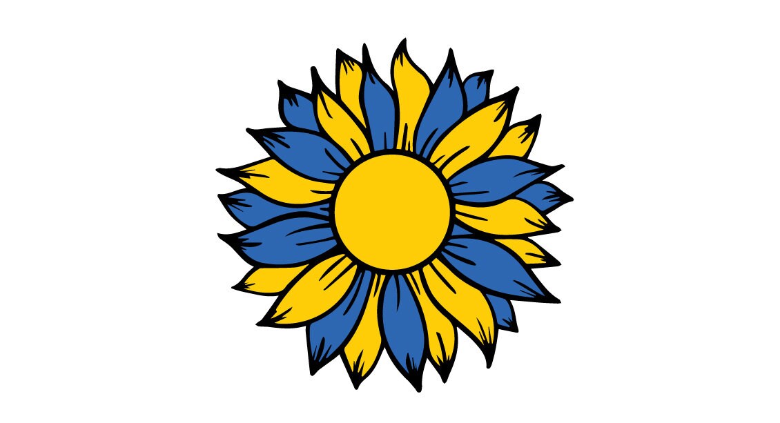 Sunflower Slava Ukraini! Iron On Heat Transfer Vinyl HTV Volodymyr Zelensky I Stand with Ukraine Russia Anti War  Sun Flower