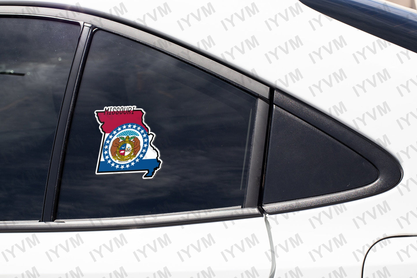 State of Missouri Map Flag Sticker Decal  USA Missouri State  Jefferson City  The Show Me State  Bullion State  Gateway to the West