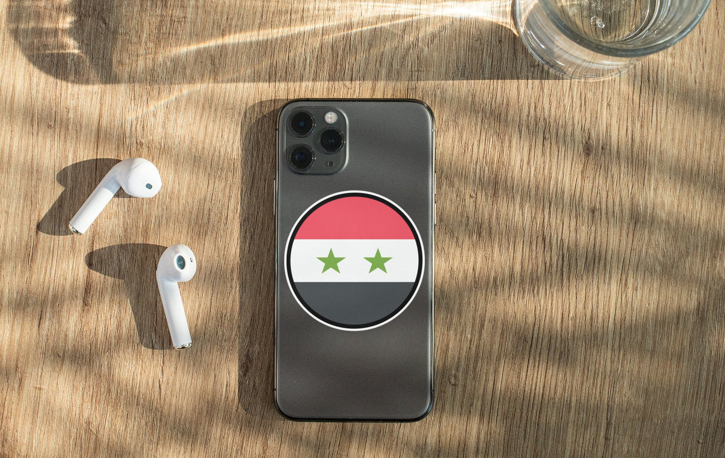 Syria Flag Circle Sticker Decal