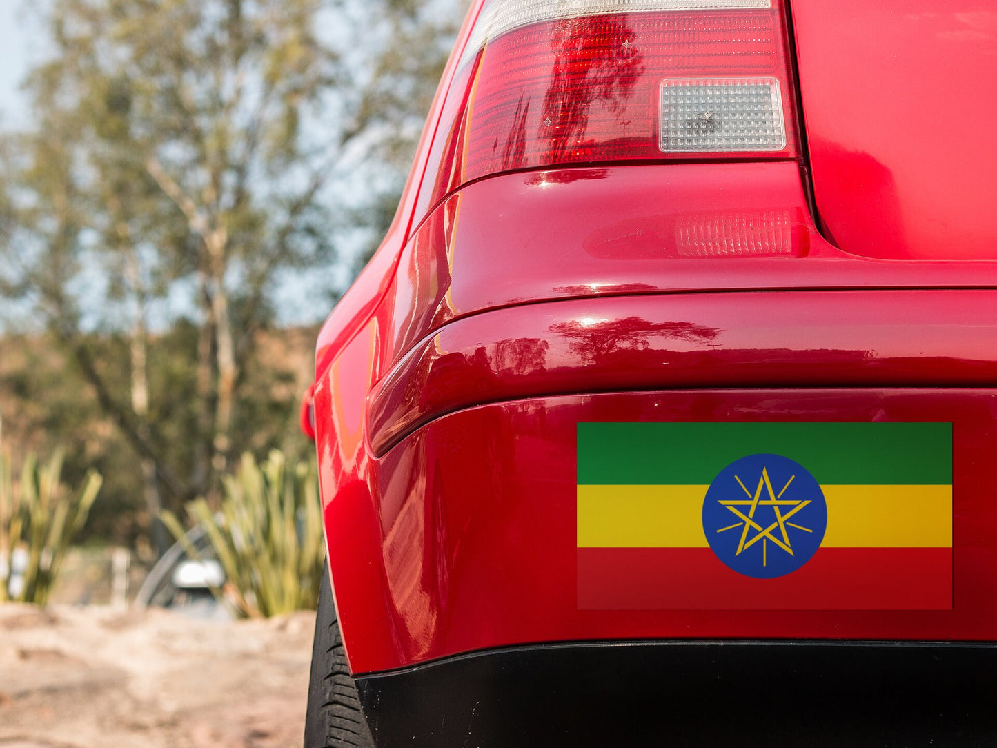 Ethiopia Flag Sticker Decal / Federal Democratic Republic of Ethiopia / Addis Ababa / Ethiopian