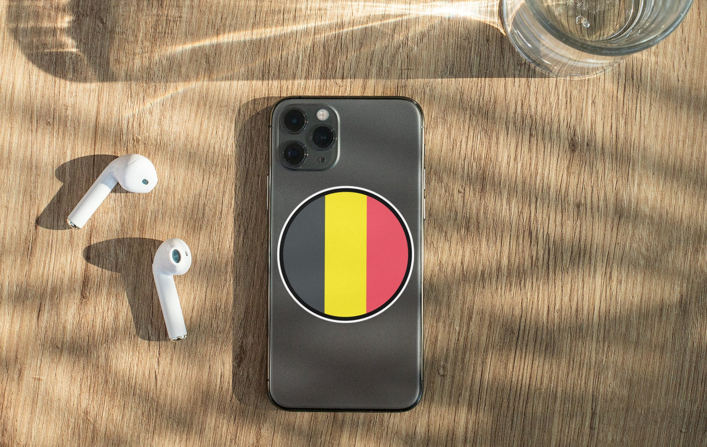 Belgium Flag Circle Sticker Decal