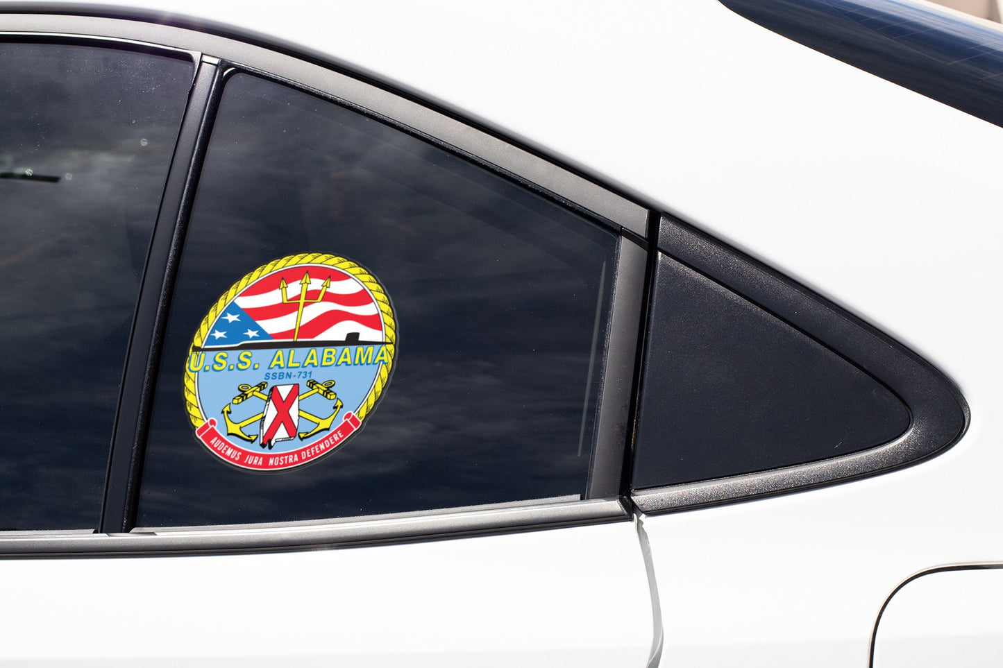 USS Alabama SSBN-731 Badge Sticker Decal Ohio Class Ballistic Missile Submarine Car Sticker Bumper Sticker for Car Emblem