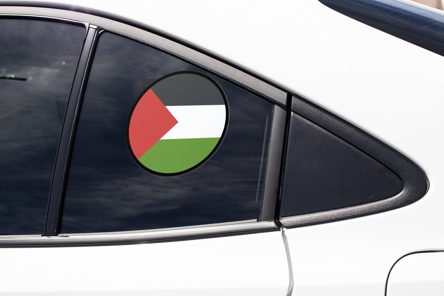 Palestinian Authority Flag Circle Sticker Decal
