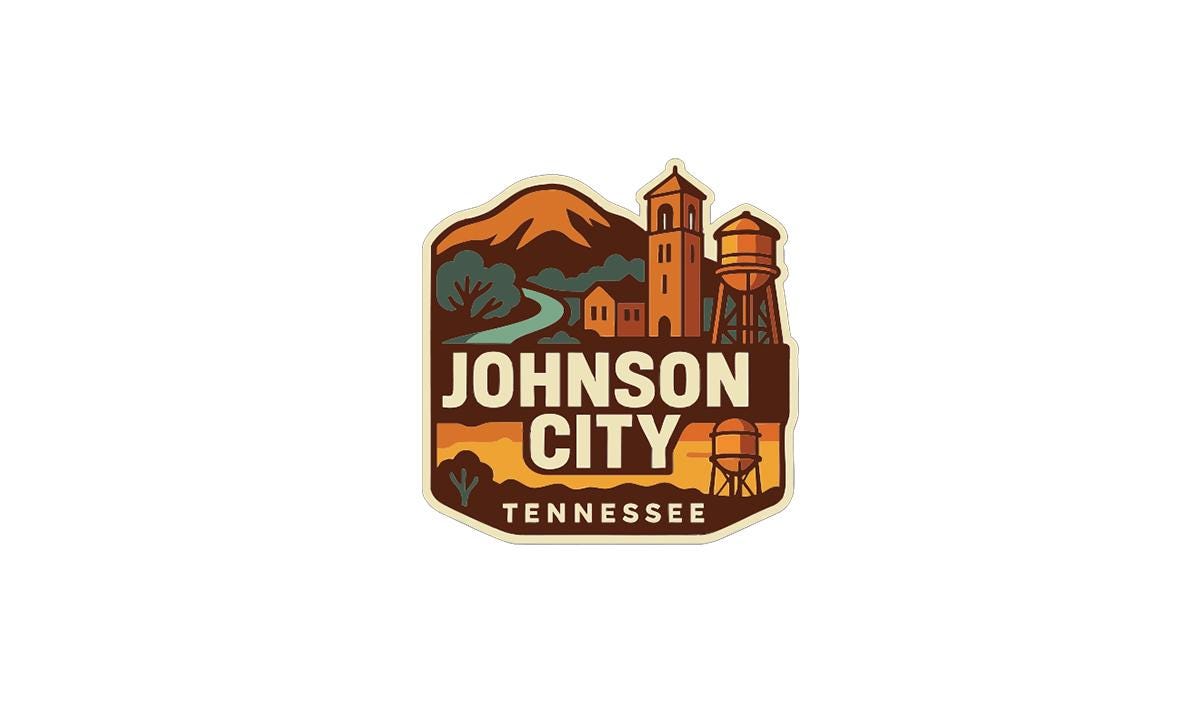 a logo for Johnson City, Tennessee.