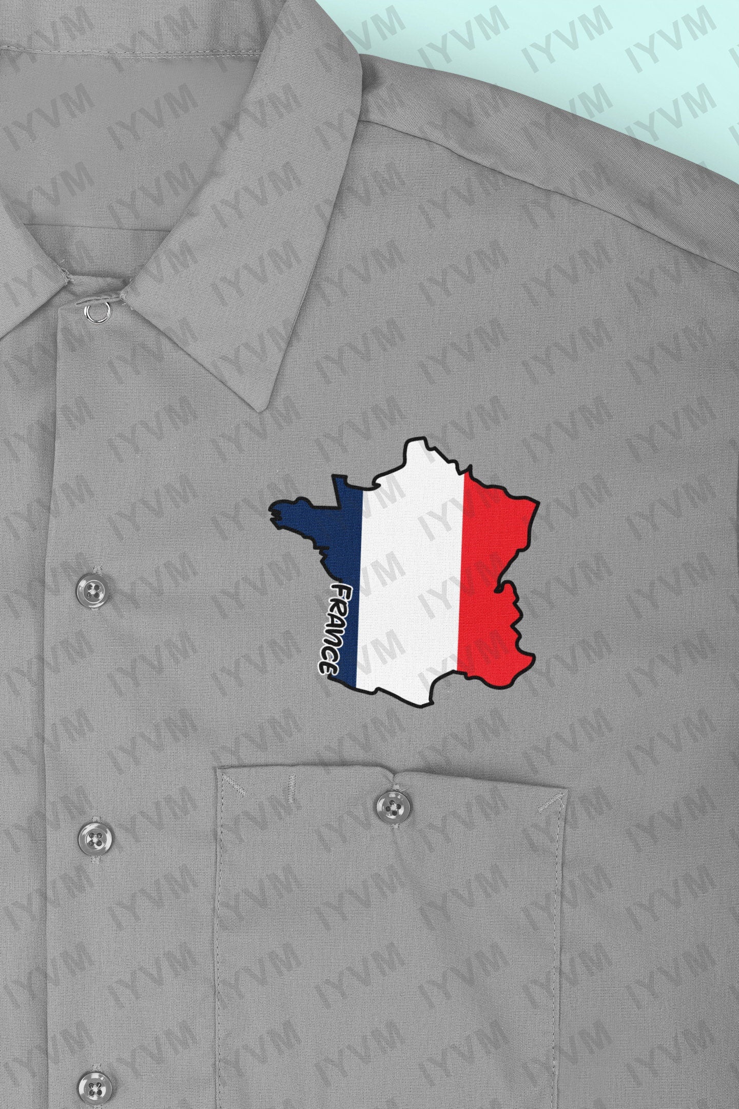 France Map Iron On Heat Transfer Vinyl HTV / French Republic / Paris / French / Liberté, égalité, fraternité