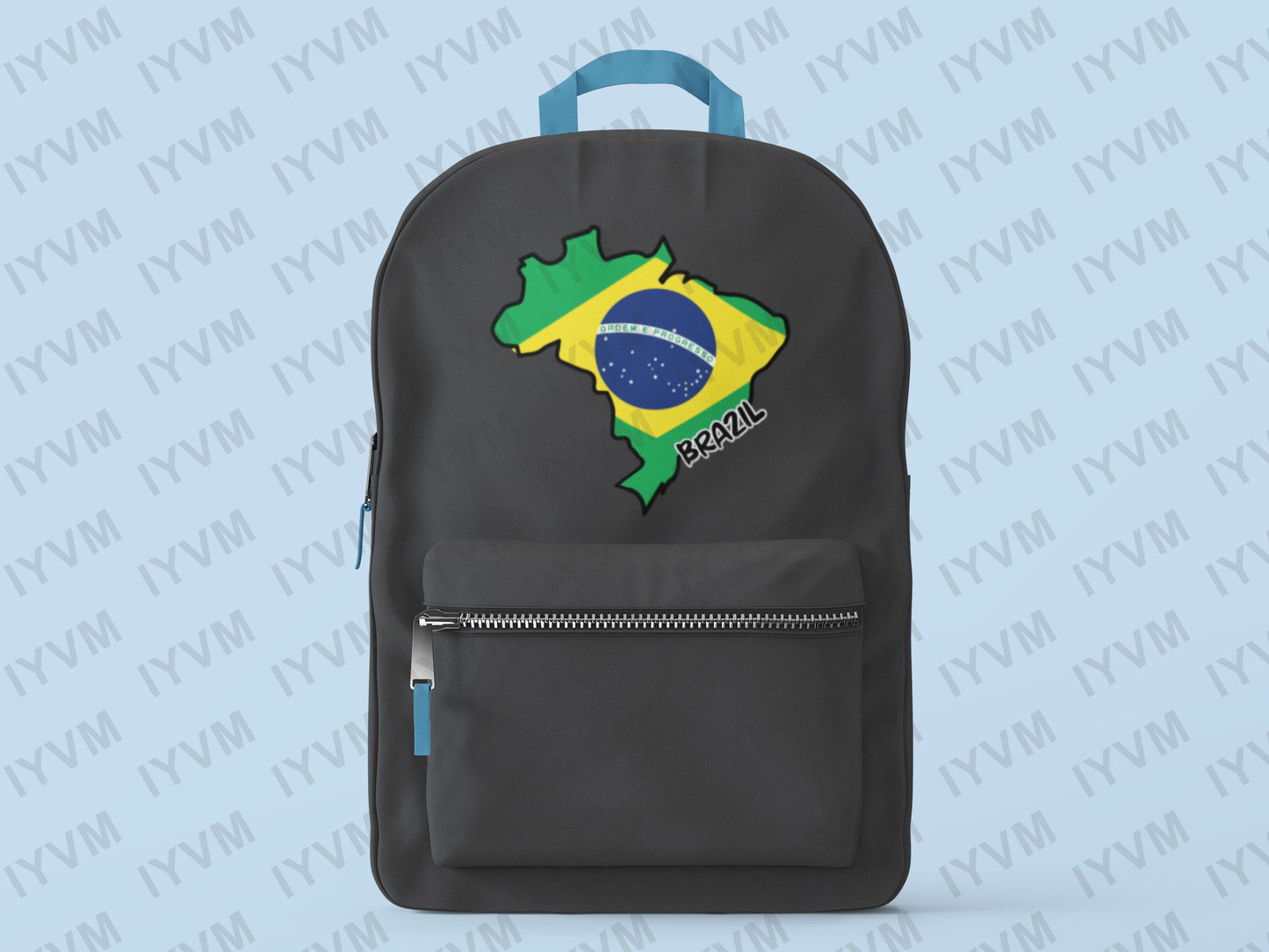 Brazil Map Iron On Heat Transfer Vinyl HTV / Brasília / Federative Republic of Brazil / Brazilian / Brasil / Ordem e Progresso