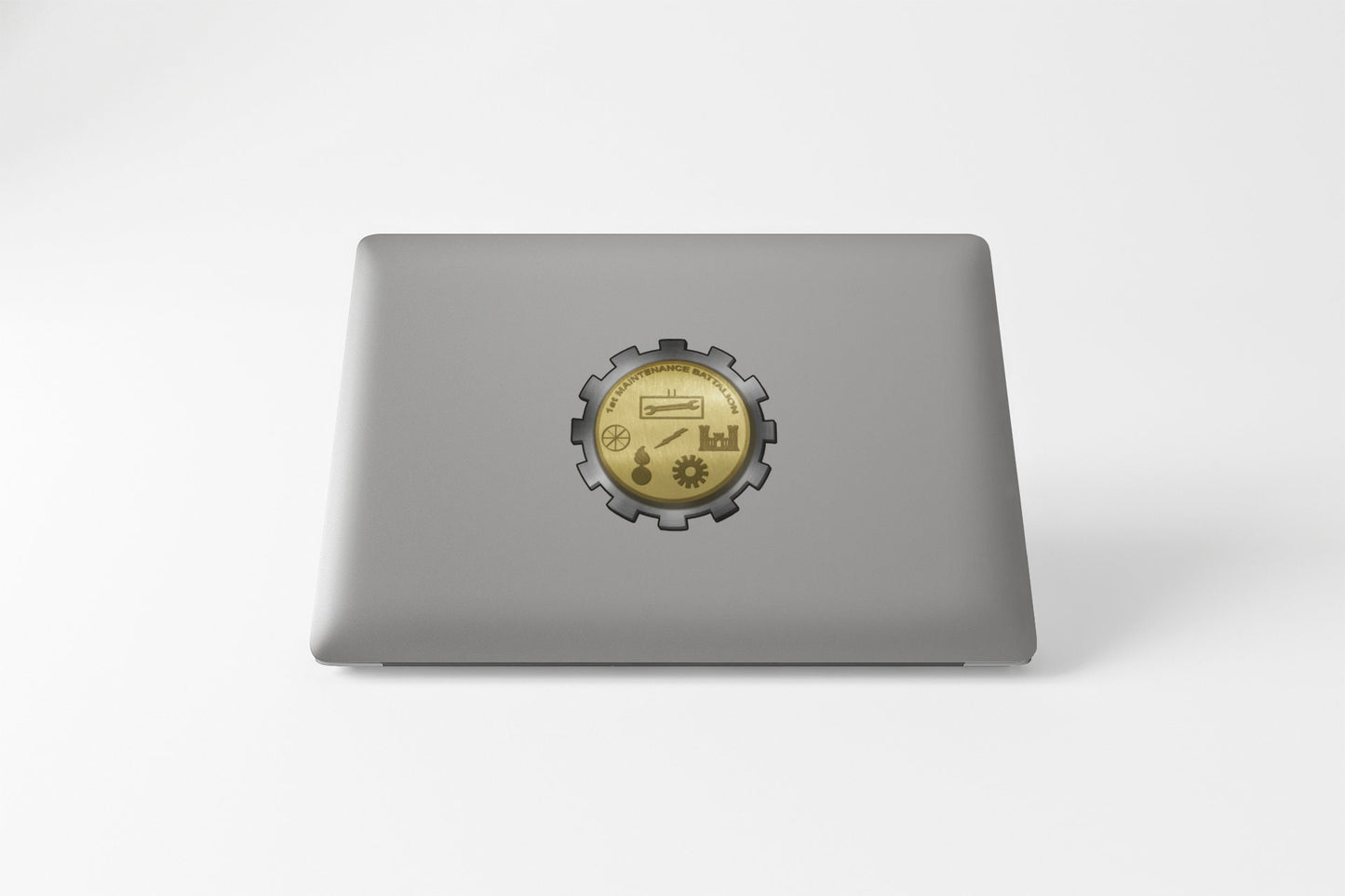 a laptop computer with a clock on the screen