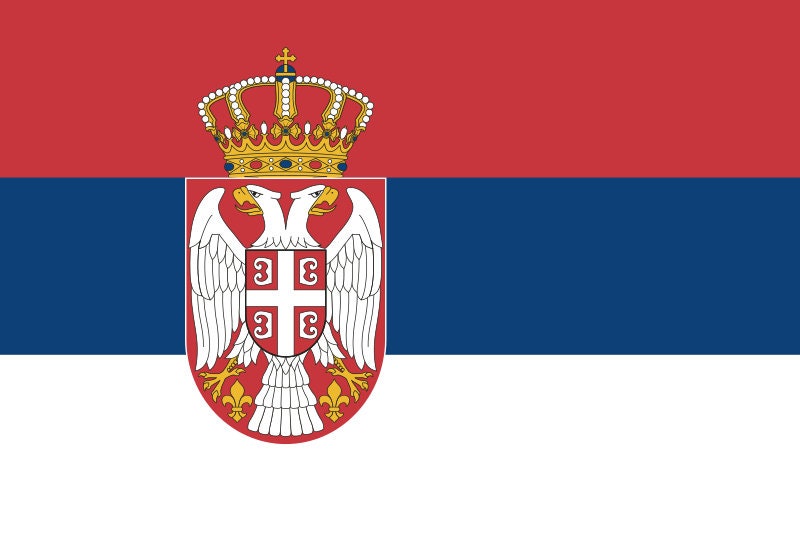 Serbia Flag Iron On Heat Transfer Vinyl HTV / Republic of Serbia / Република Србија / Belgrade / Serbian /
