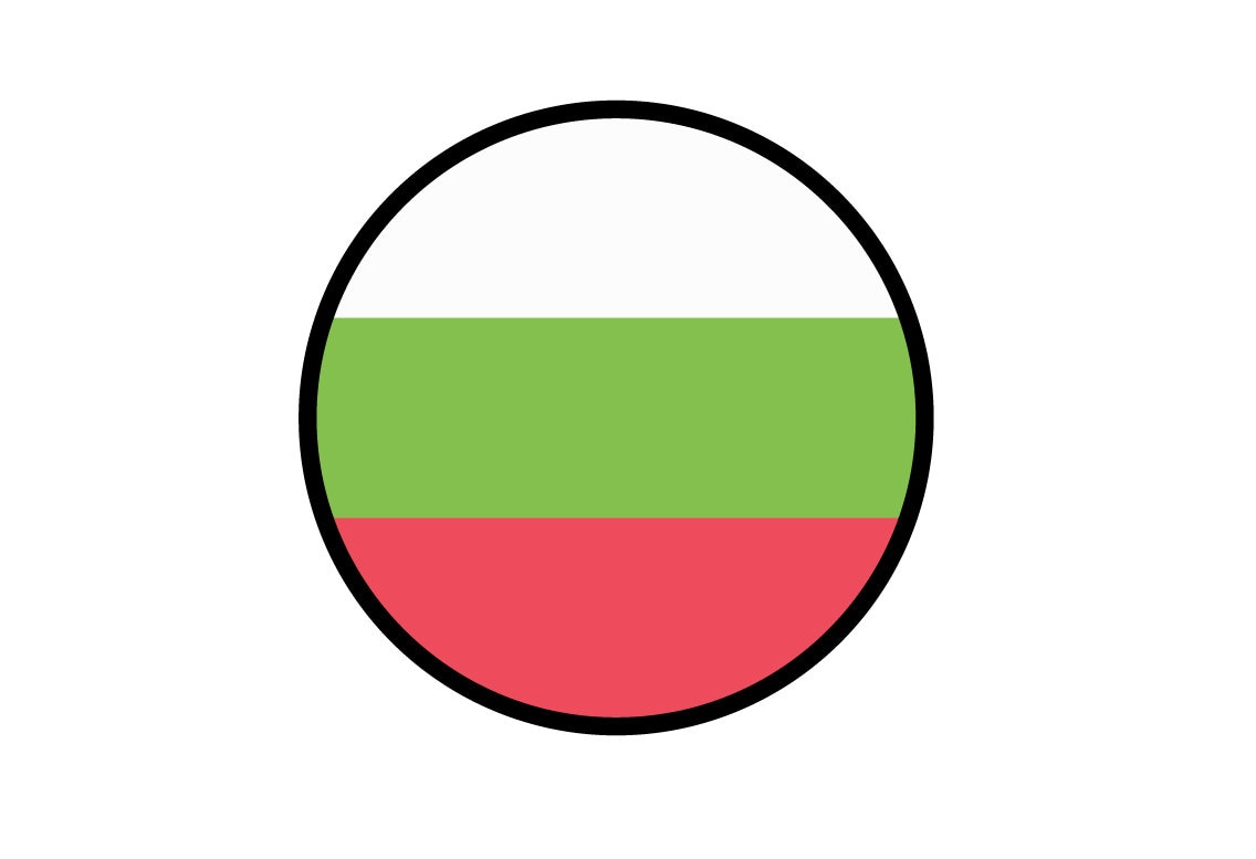 Bulgaria Flag Circle Sticker Decal