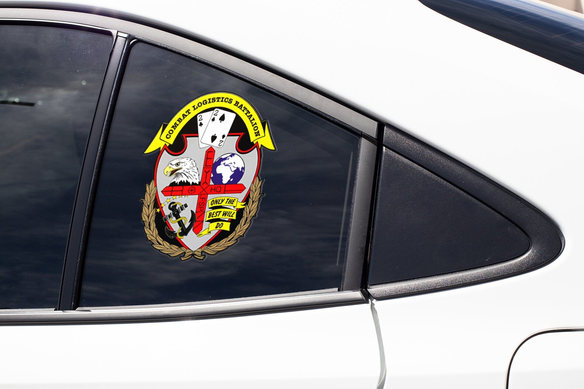 a car with a sticker on the side of it