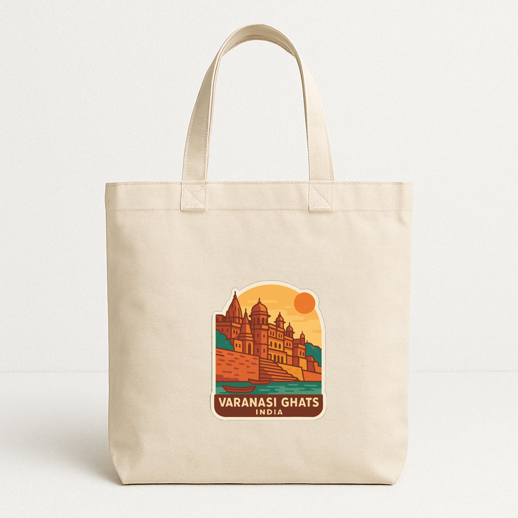 Varanasi Ghats India Iron On Heat Transfer Vinyl HTV Die-Cut Symbolic Landmark