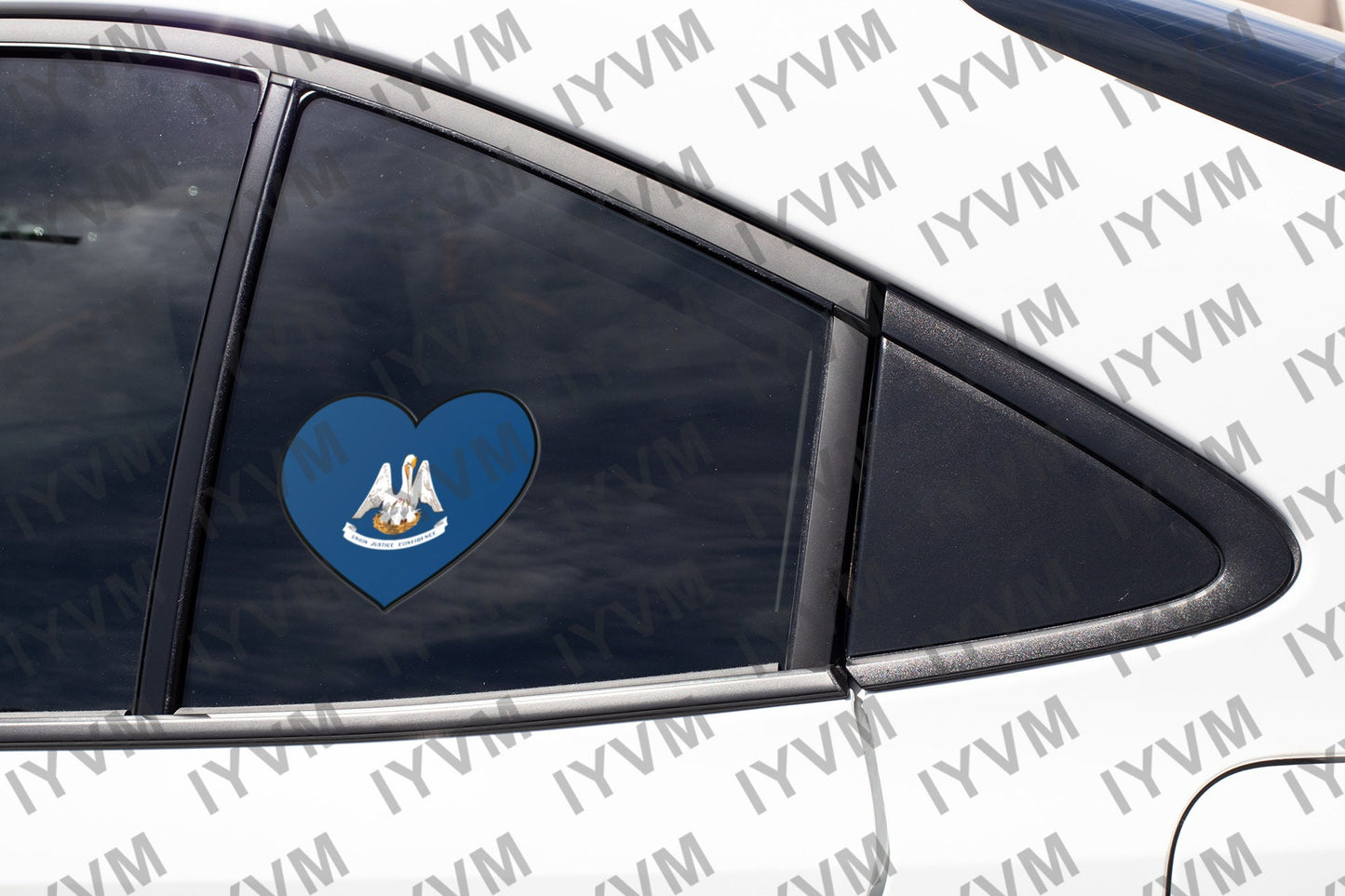 State of Louisiana Flag Heart Sticker Decal  USA Louisiana State  Baton Rouge  The Pelican State