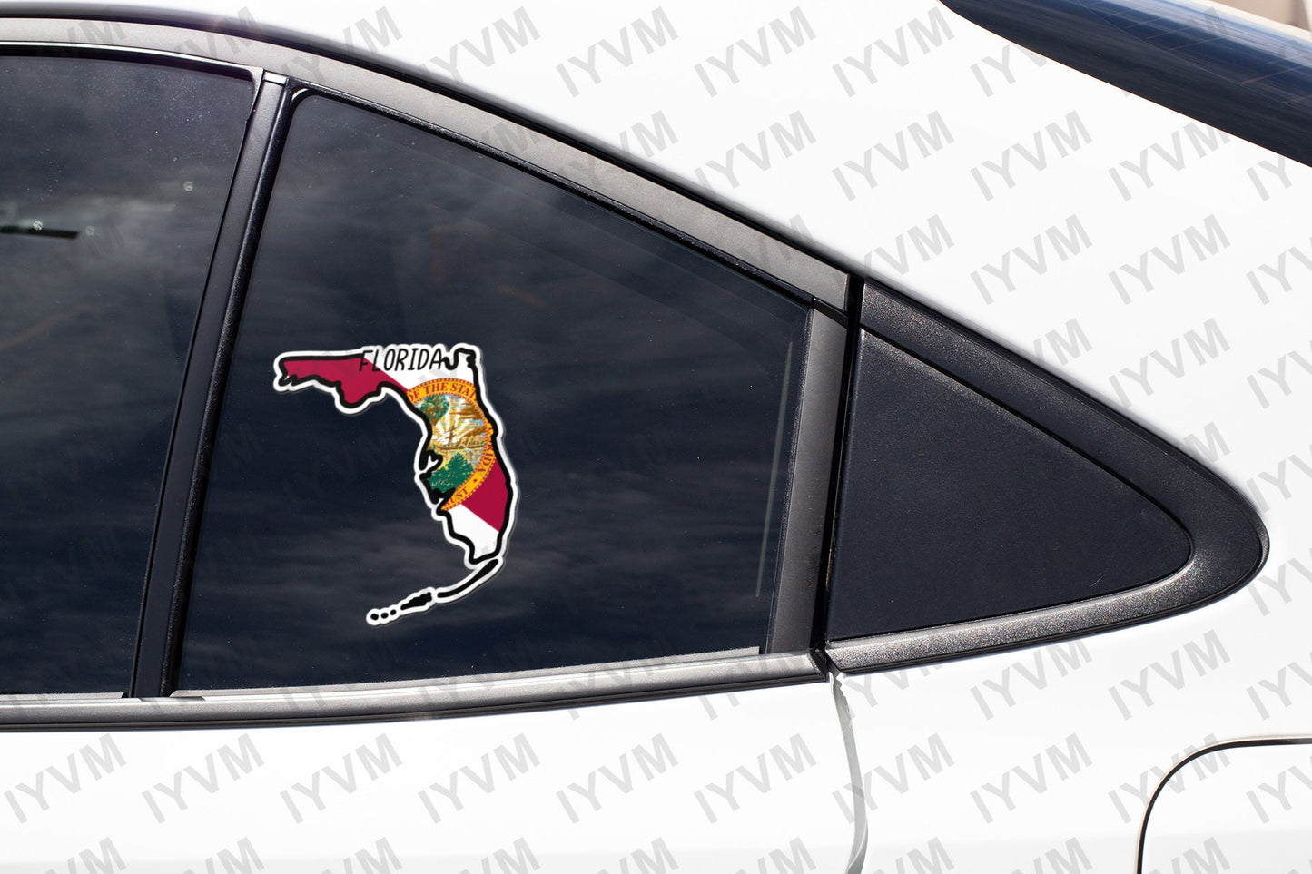 State of Florida Map Flag Sticker Decal  USA Florida State  Tallahassee  The Sunshine State  Alligator State  Everglade State