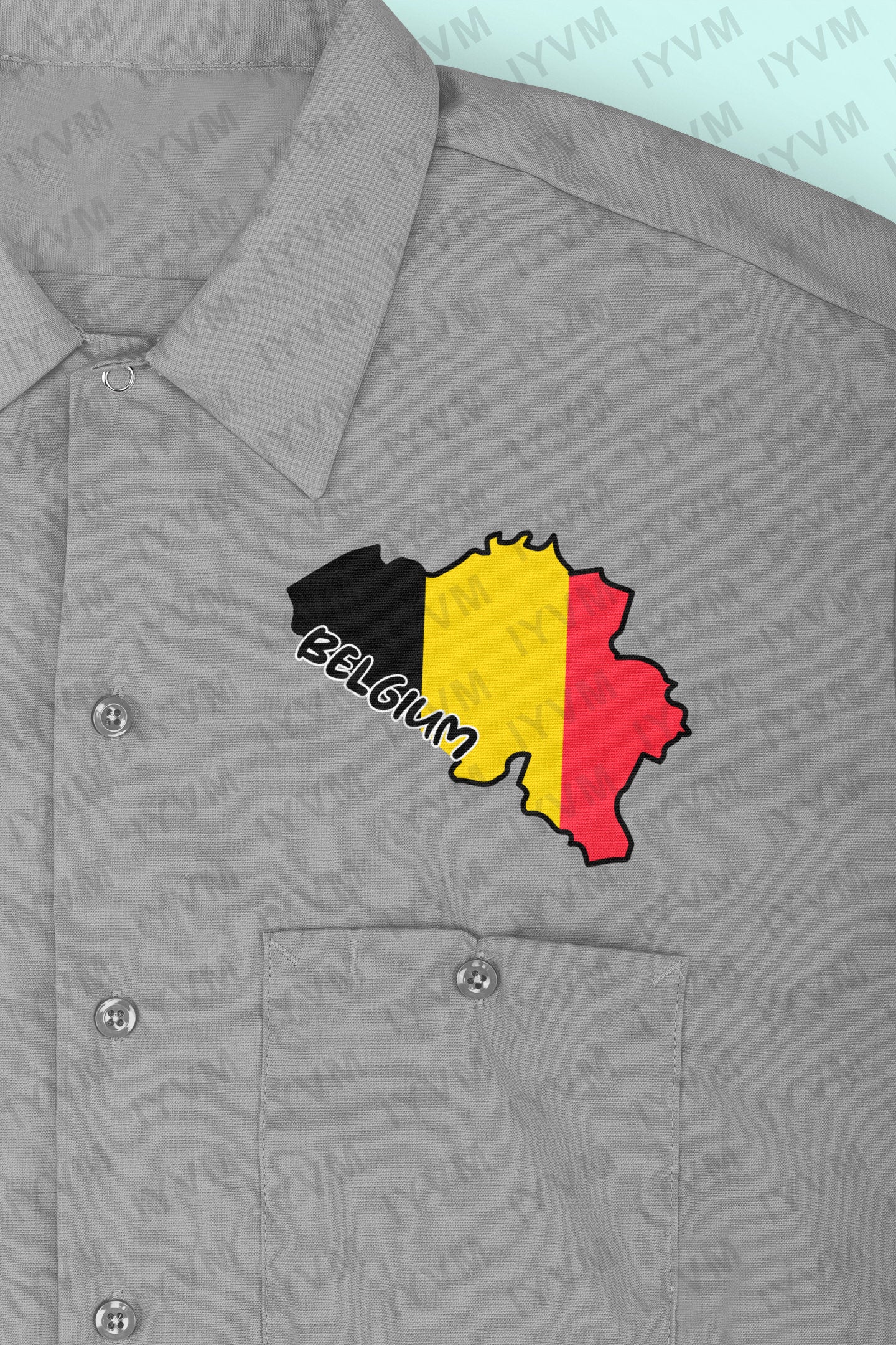 Belgium Map Iron On Heat Transfer Vinyl HTV / Brussels / Eendracht maakt macht / L'union fait la force / Einigkeit macht stark / Belgian