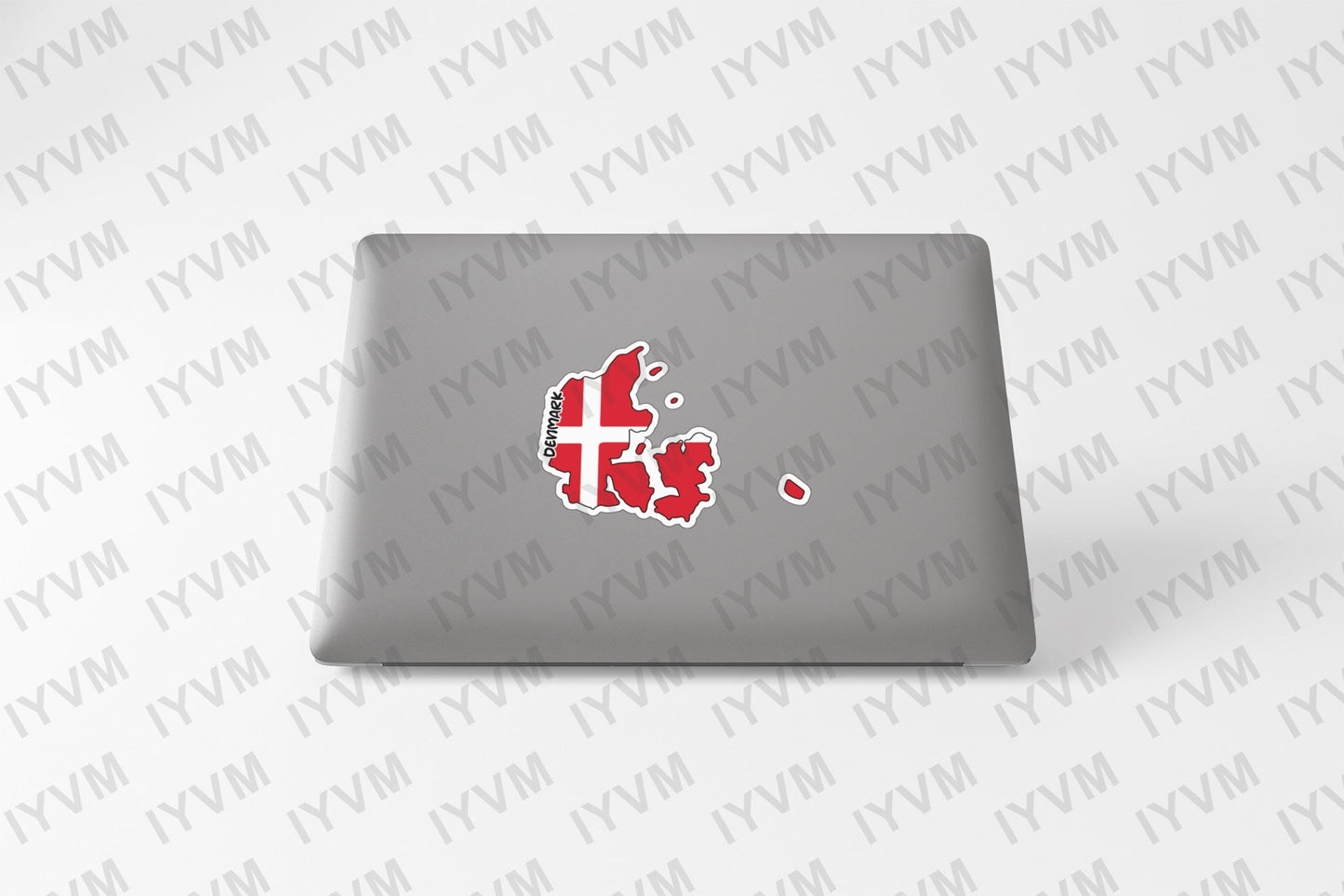 Denmark Map Flag Vinyl Sticker Decal