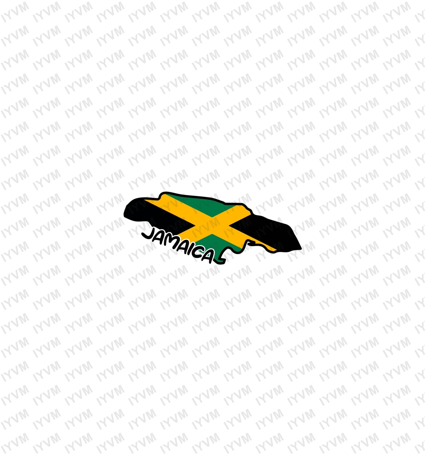 Jamaica Map Iron On Heat Transfer Vinyl HTV / Jumieka / Kingston / Jamaican / Out of Many, One People