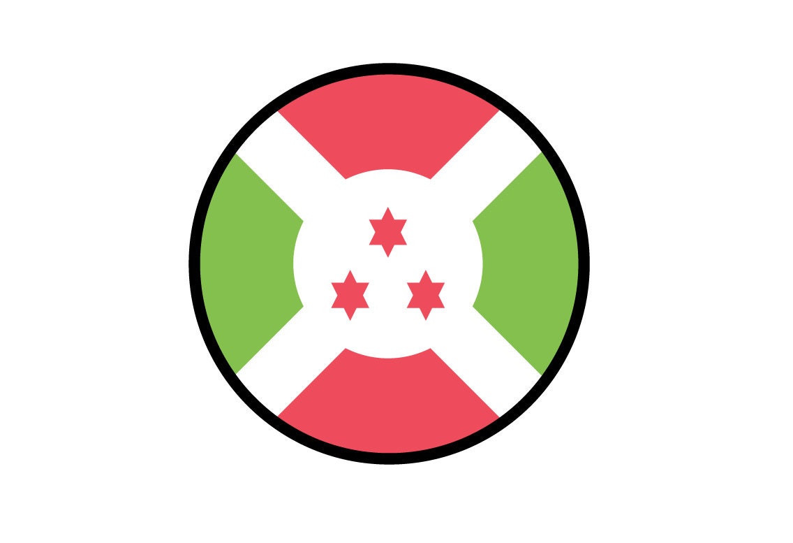 Burundi Flag Circle Sticker Decal