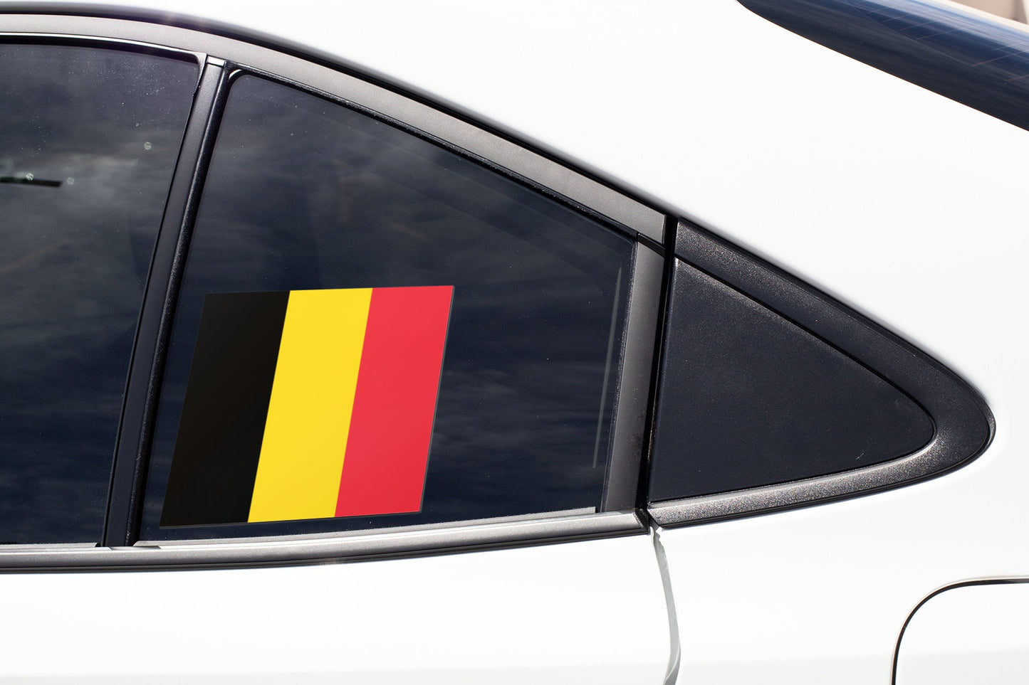 Belgium Flag Sticker Decal / Brussels / Eendracht maakt macht / L'union fait la force / Einigkeit macht stark / Belgian