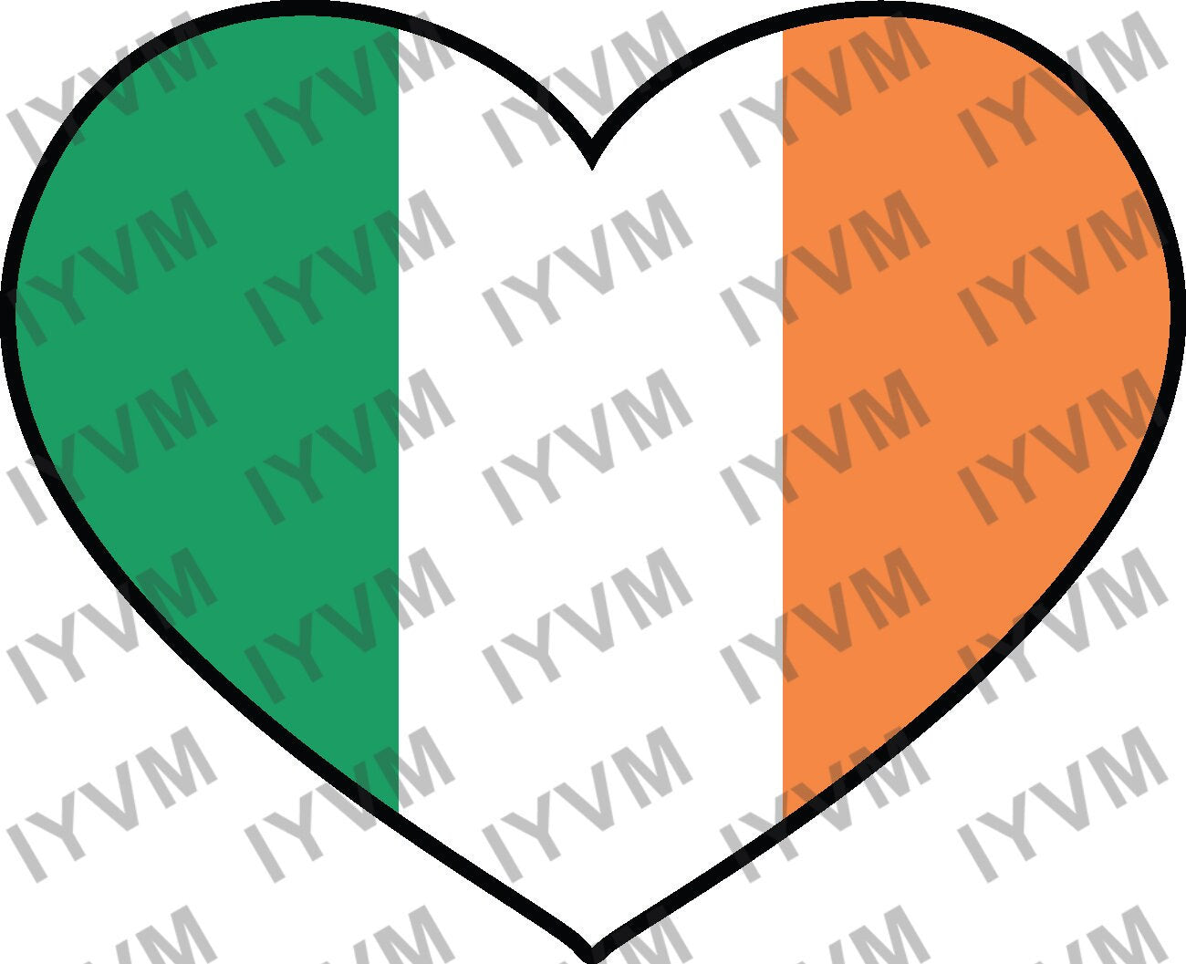 Ireland Flag Heart Sticker Decal / Éire / Airlann / Northern Ireland / Irish / Belfast