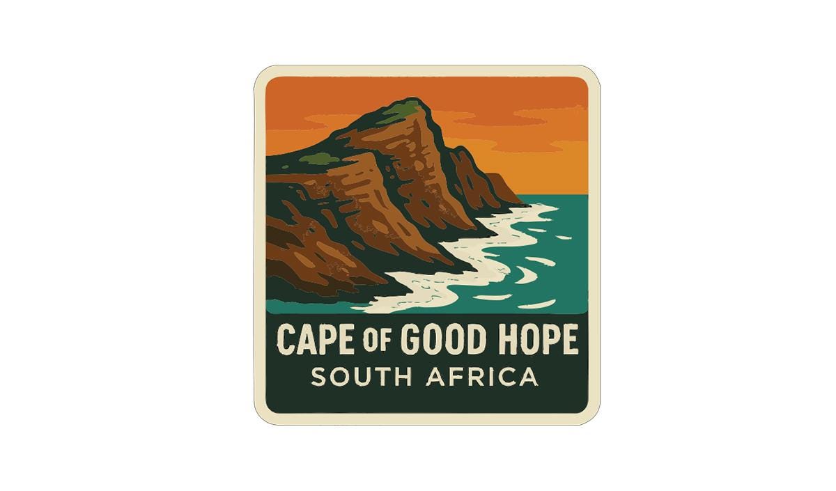 Cape of Good Hope South Africa Iron On Heat Transfer Vinyl HTV Die-Cut Symbolic