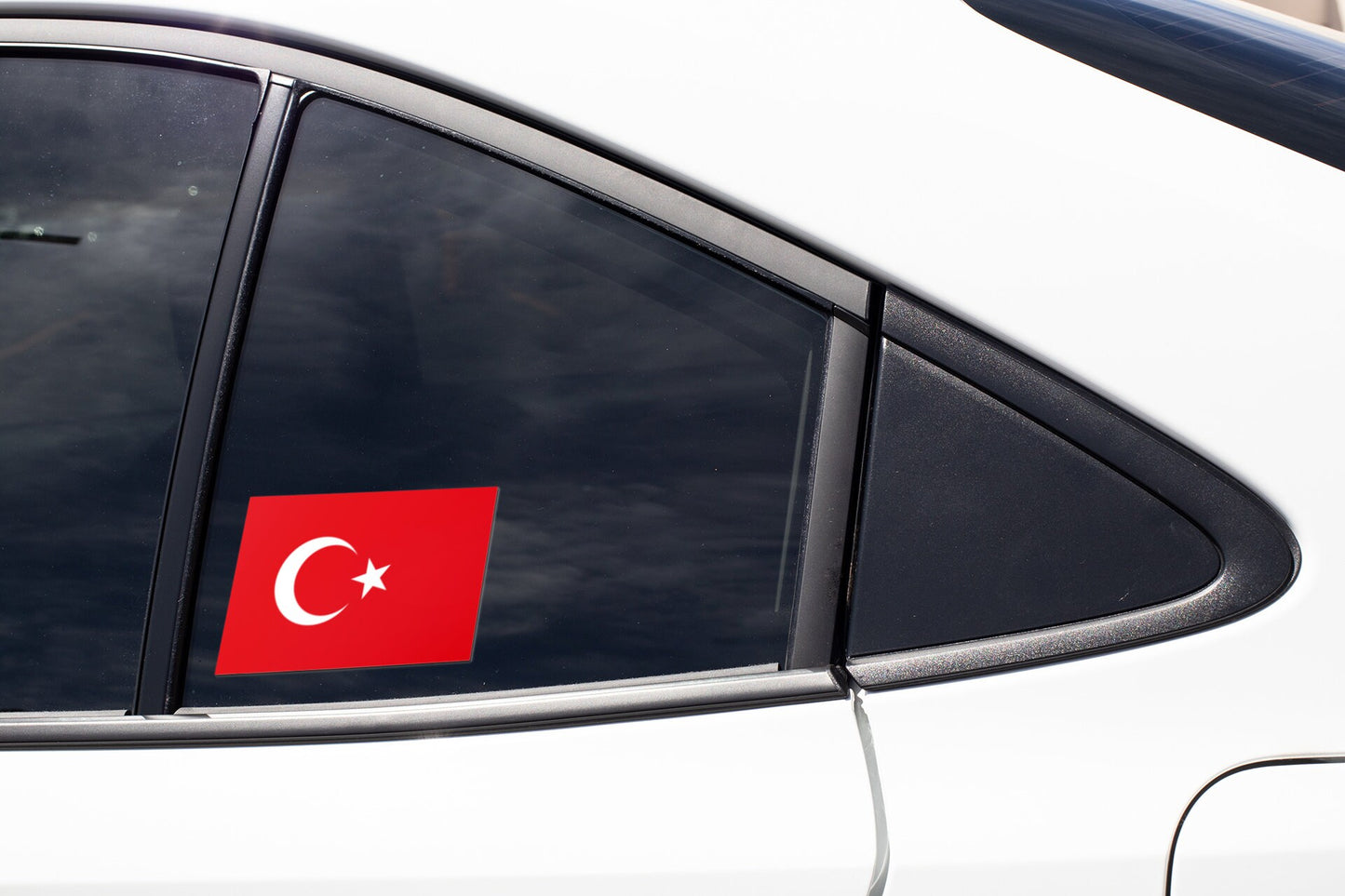 Turkey Flag Sticker Decal / Republic of Turkey / Türkiye Cumhuriyeti / Ankara / Turkish /
