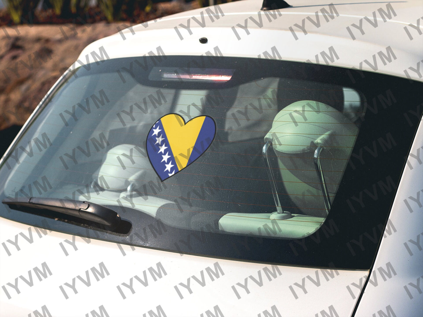 Bosnia and Herzegovina Flag Heart Sticker Decal / Sarajevo / Bosnian / Herzegovinian / BiH / B&H / Bosnia–Herzegovina