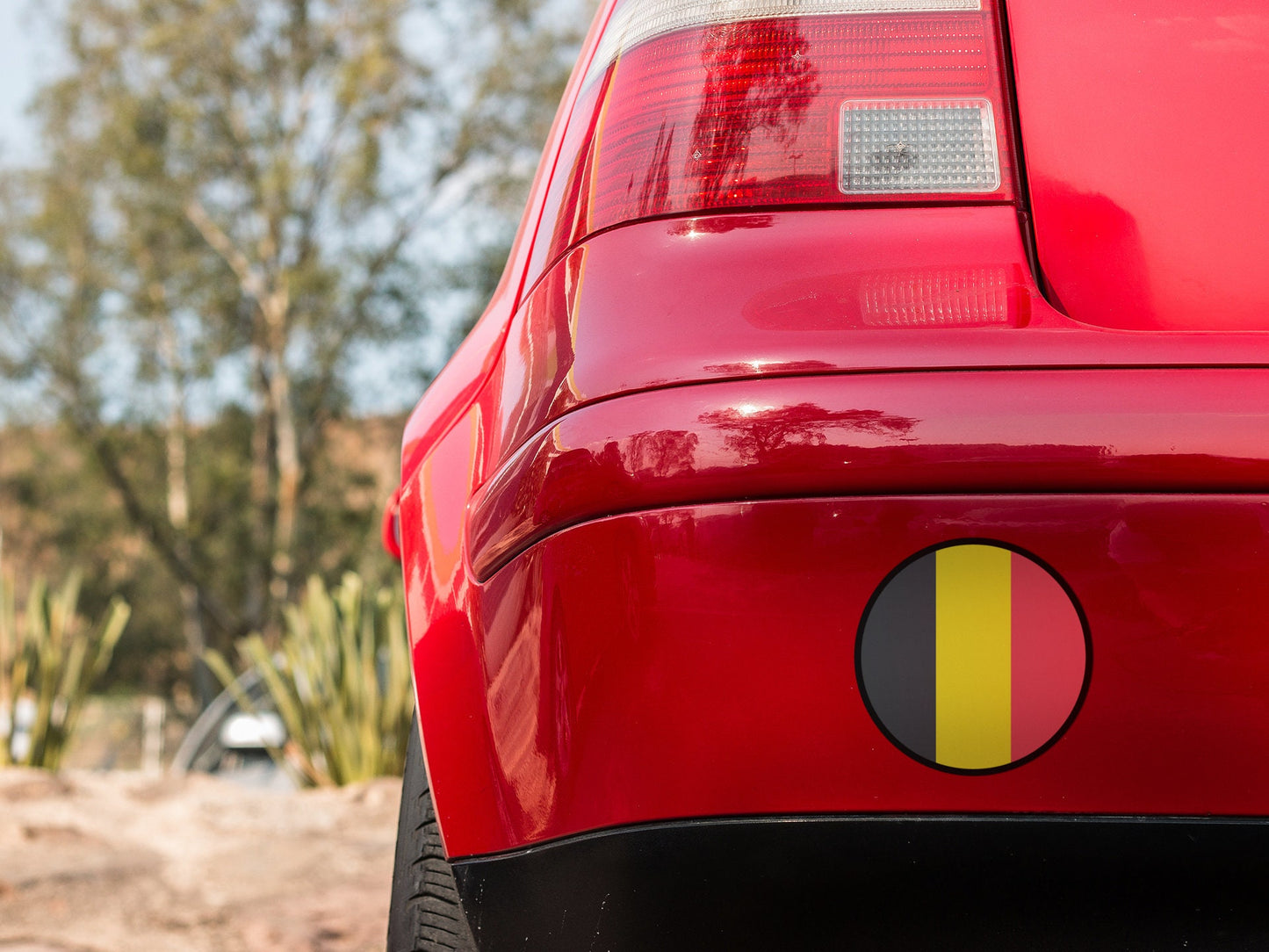 Belgium Flag Circle Sticker Decal