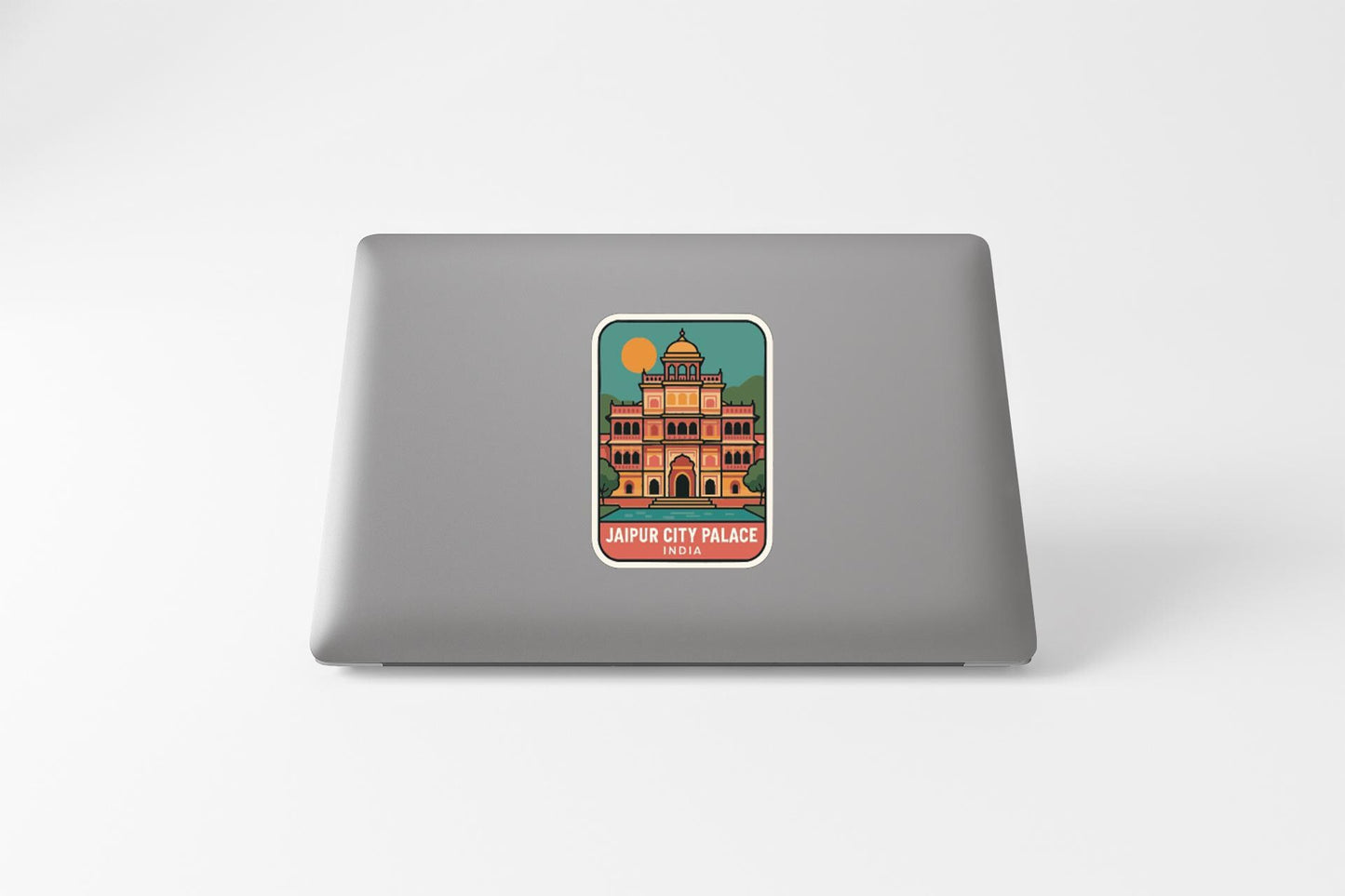 A sticker depicting the Jaipur City Palace, a famous landmark in India.