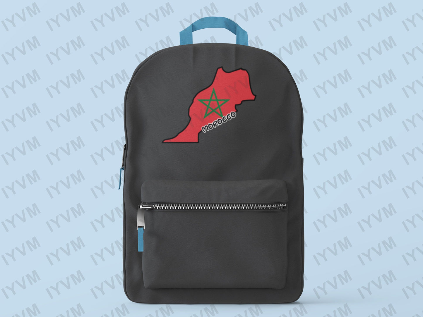 Morocco Map Iron On Heat Transfer Vinyl HTV / Kingdom of Morocco / المملكة المغربية / Rabat / Moroccan