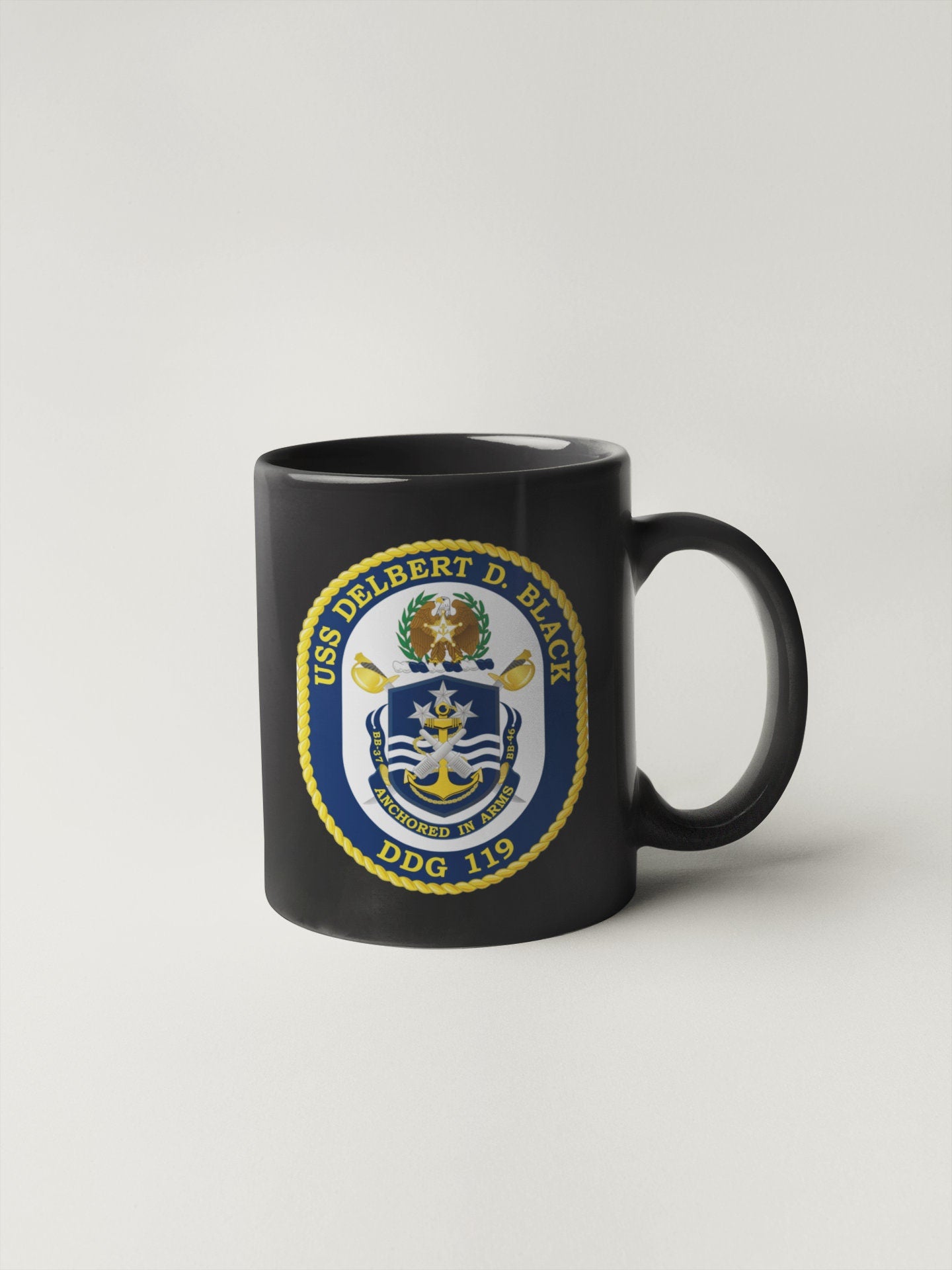 USS Delbert D. Black DDG-119 Badge Sticker Decal Arleigh Burke Class Destroyer Car Sticker Bumper Sticker for Car Emblem