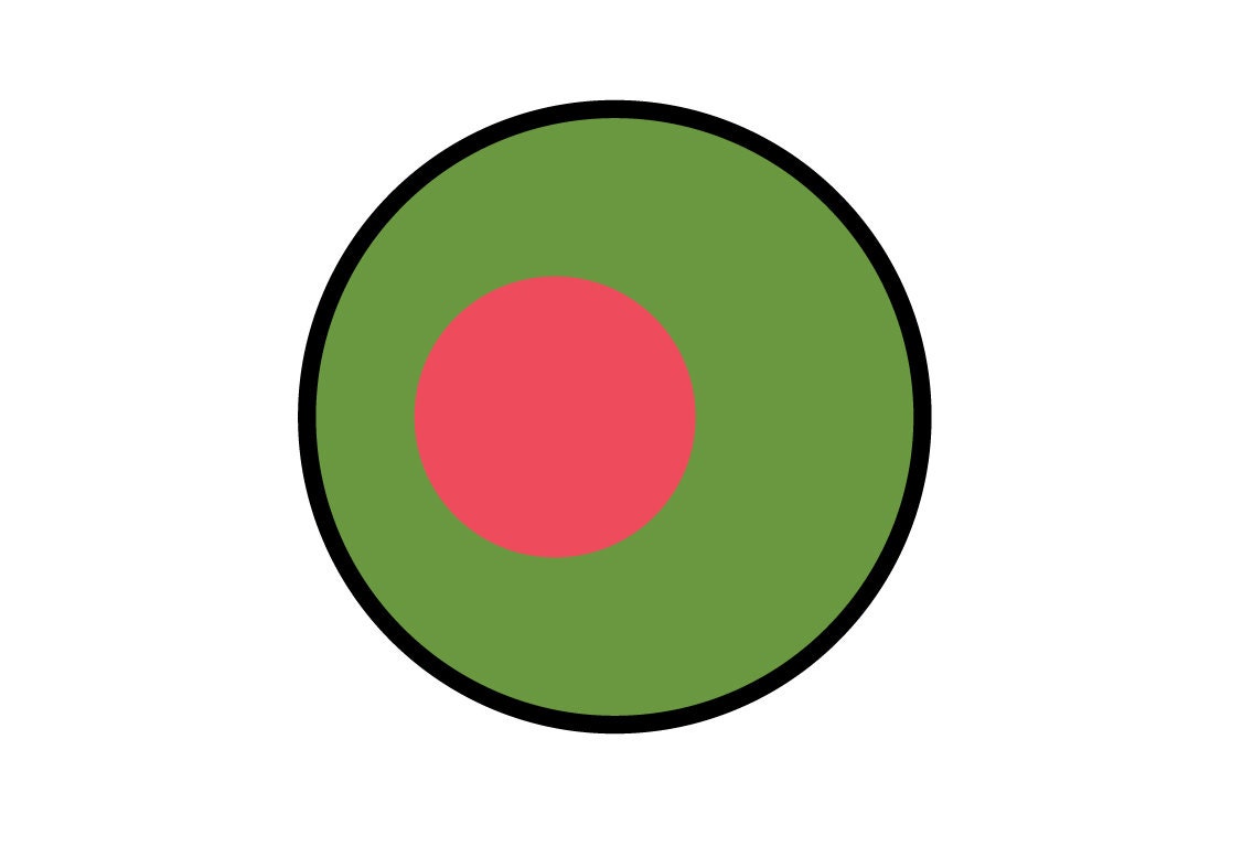 Bangladesh Flag Circle Sticker Decal