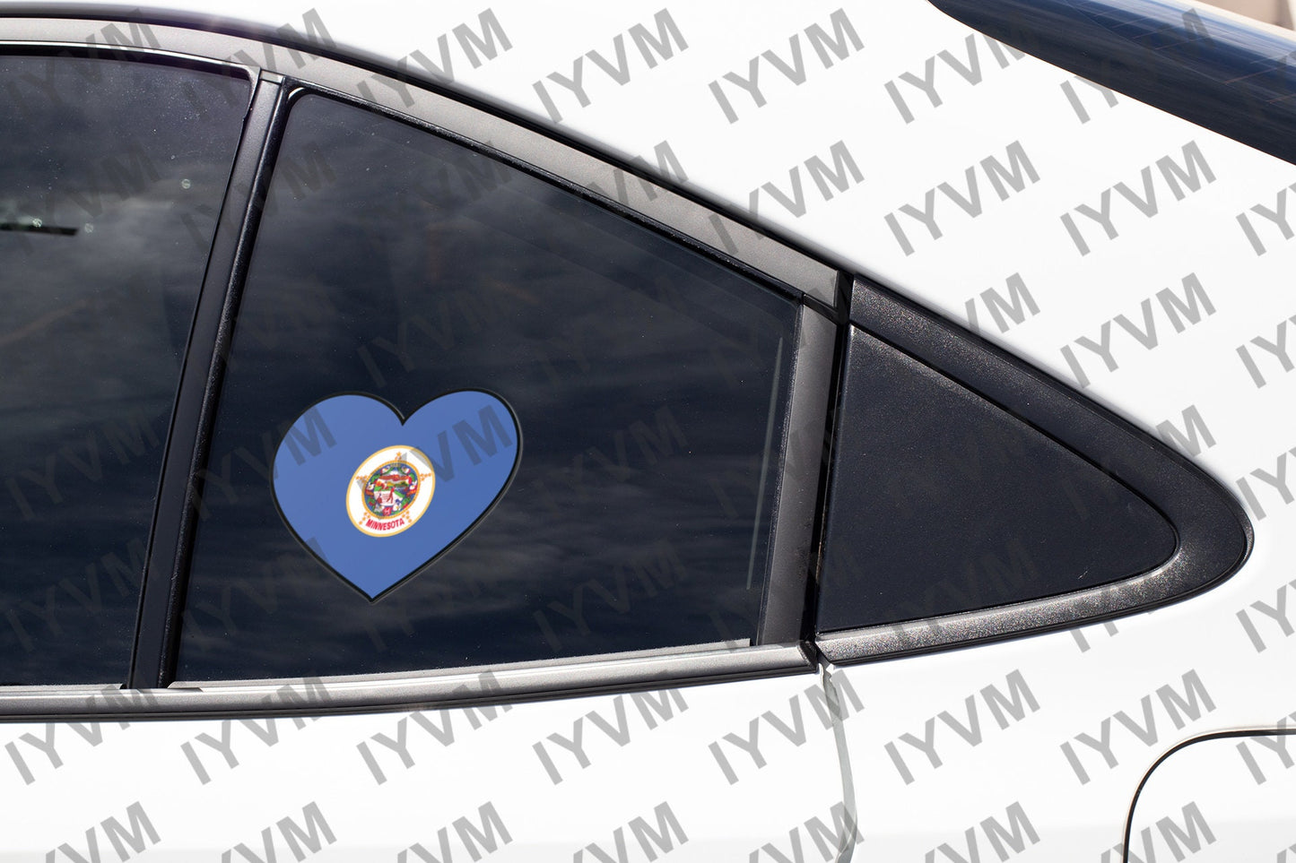 State of Minnesota Flag Heart Sticker Decal  USA Minnesota State  St. Paul  The North Star State  Gopher State  Land of 10,000 Lakes 