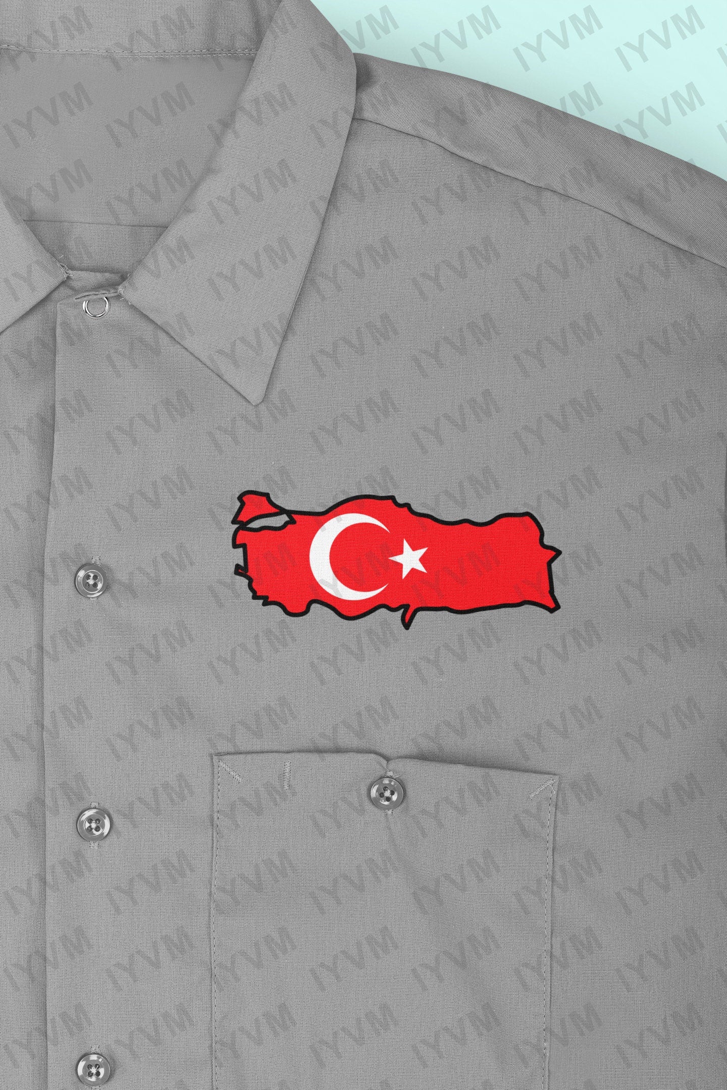 Turkey Map Iron On Heat Transfer Vinyl HTV / Republic of Turkey / Türkiye Cumhuriyeti / Ankara / Turkish /
