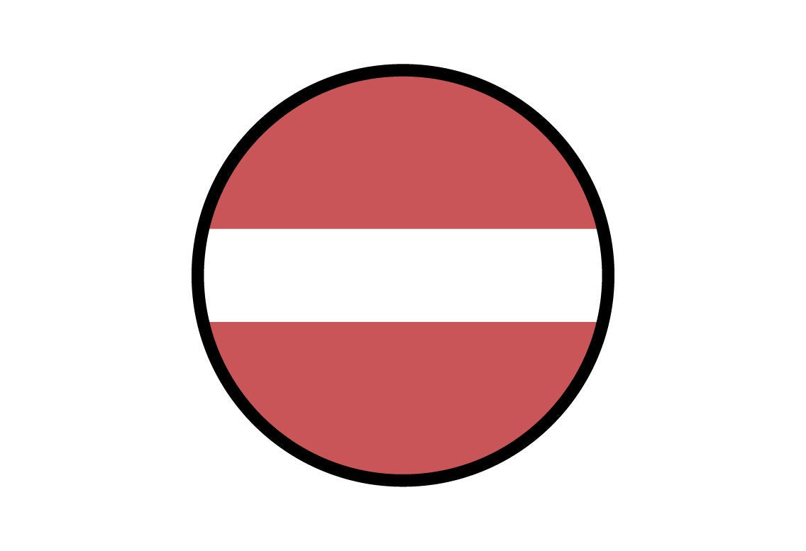 Latvia Flag Circle Sticker Decal