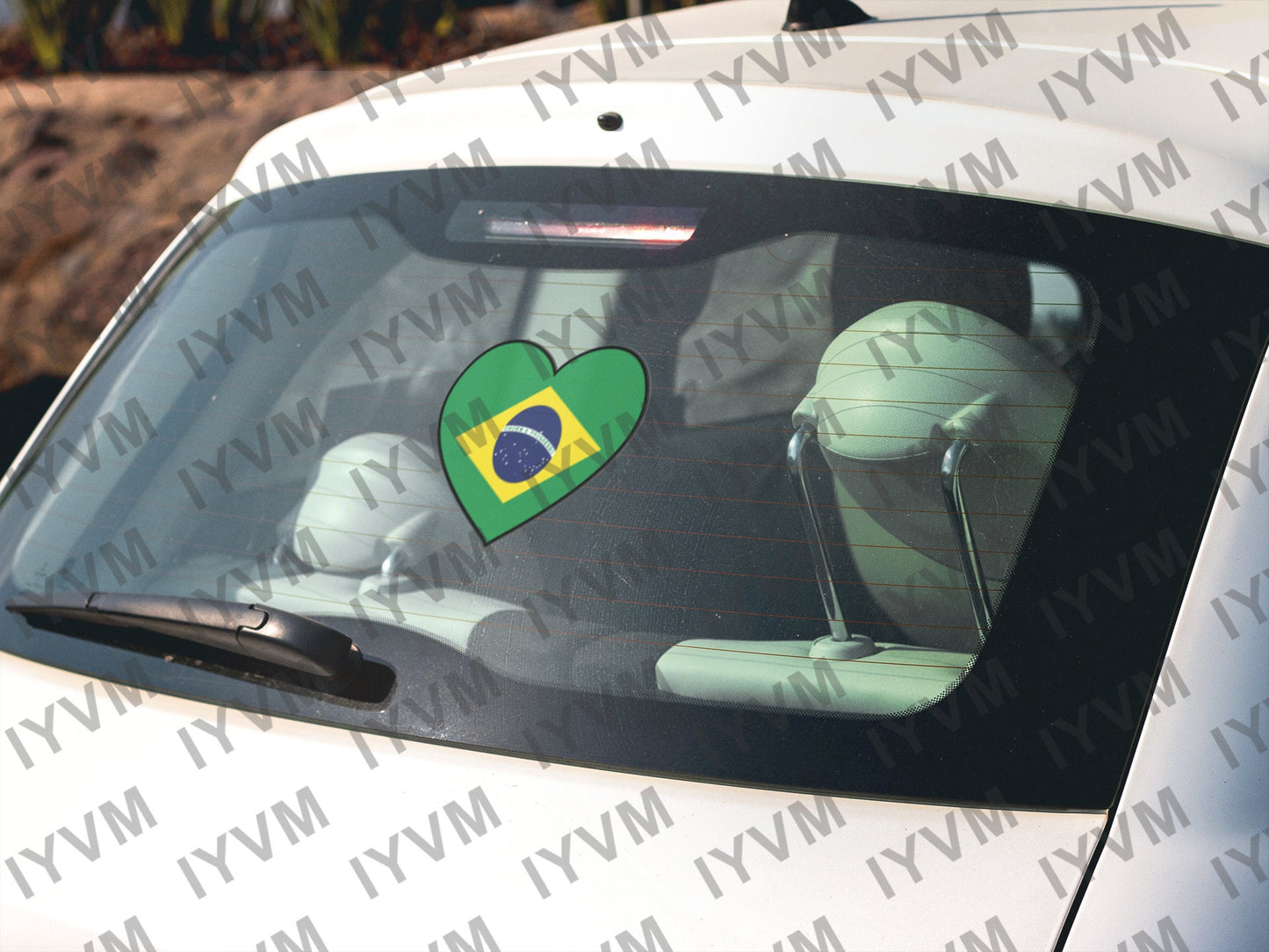 Brazil Flag Heart Sticker Decal / Brasília / Federative Republic of Brazil / Brazilian / Brasil / Ordem e Progresso