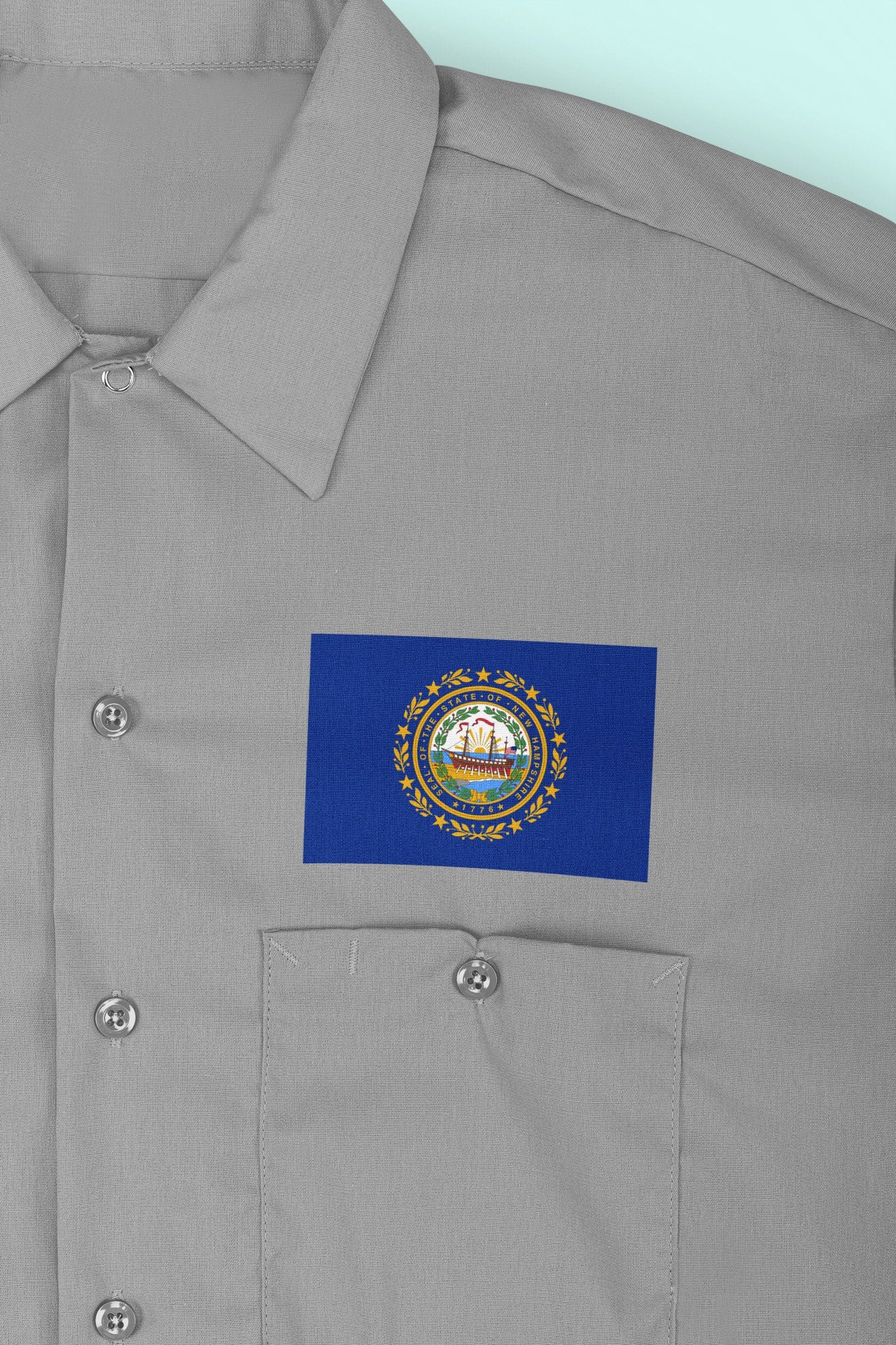State of New Hampshire Flag Iron On Heat Transfer Vinyl HTV  New Hampshire State  Concord  The Granite State  The Live Free or Die State