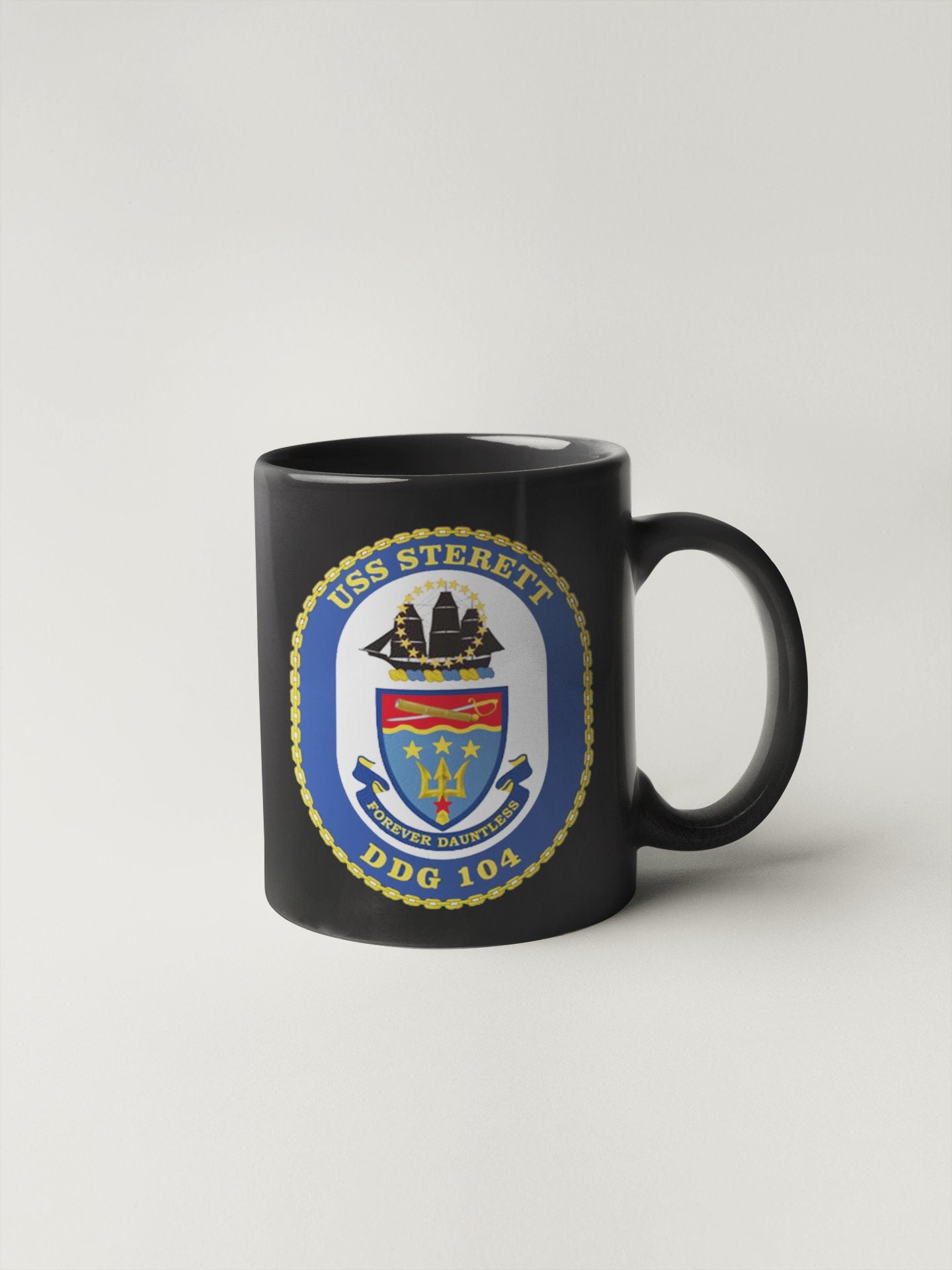 USS Sterett DDG-104 Badge Sticker Decal Arleigh Burke Class Destroyer Car Sticker Bumper Sticker for Car Emblem
