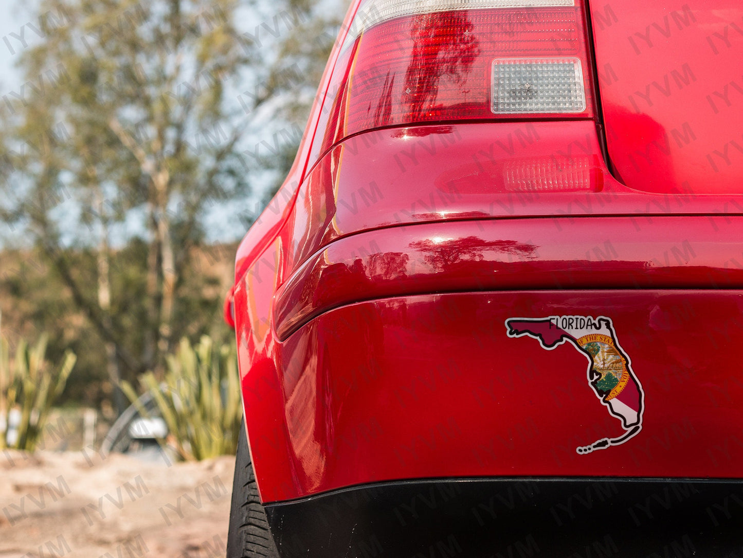 State of Florida Map Flag Sticker Decal  USA Florida State  Tallahassee  The Sunshine State  Alligator State  Everglade State