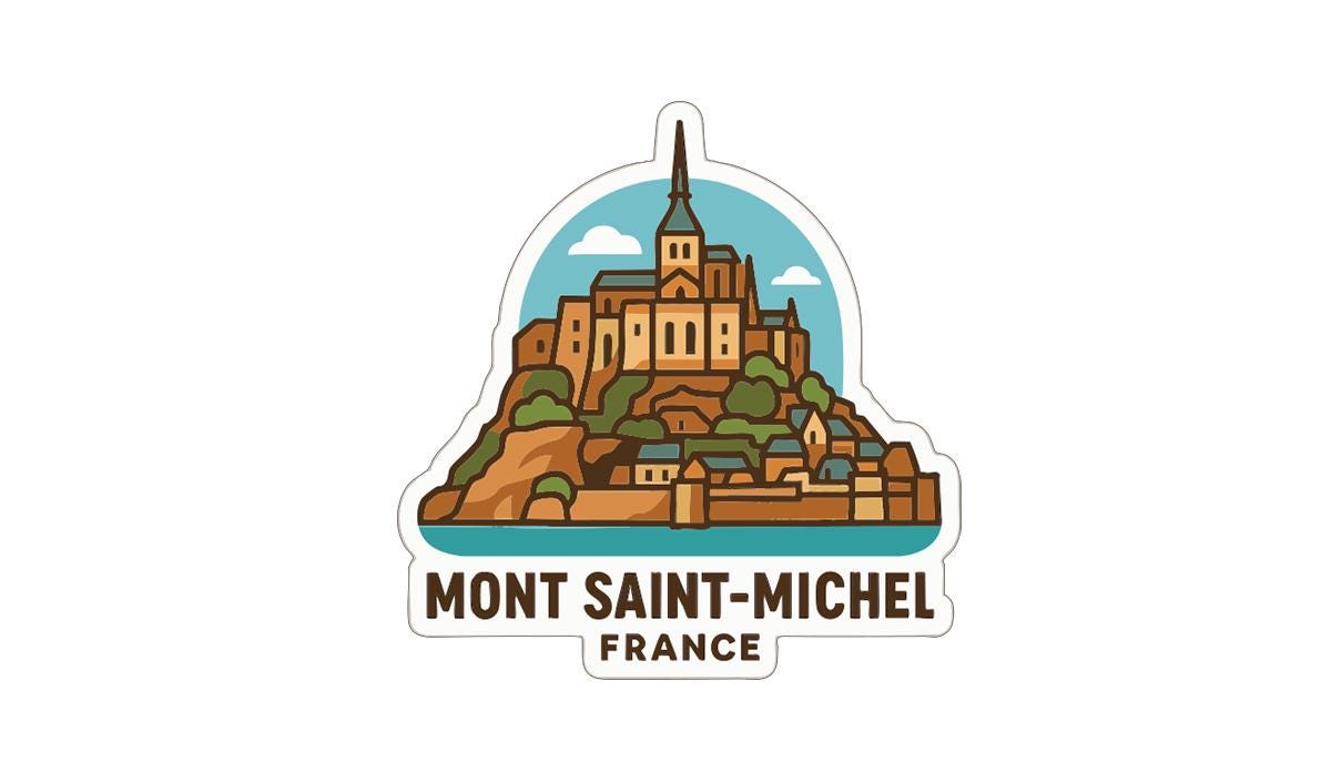 Mont Saint-Michel France Iron On Heat Transfer Vinyl HTV Die-Cut Symbolic
