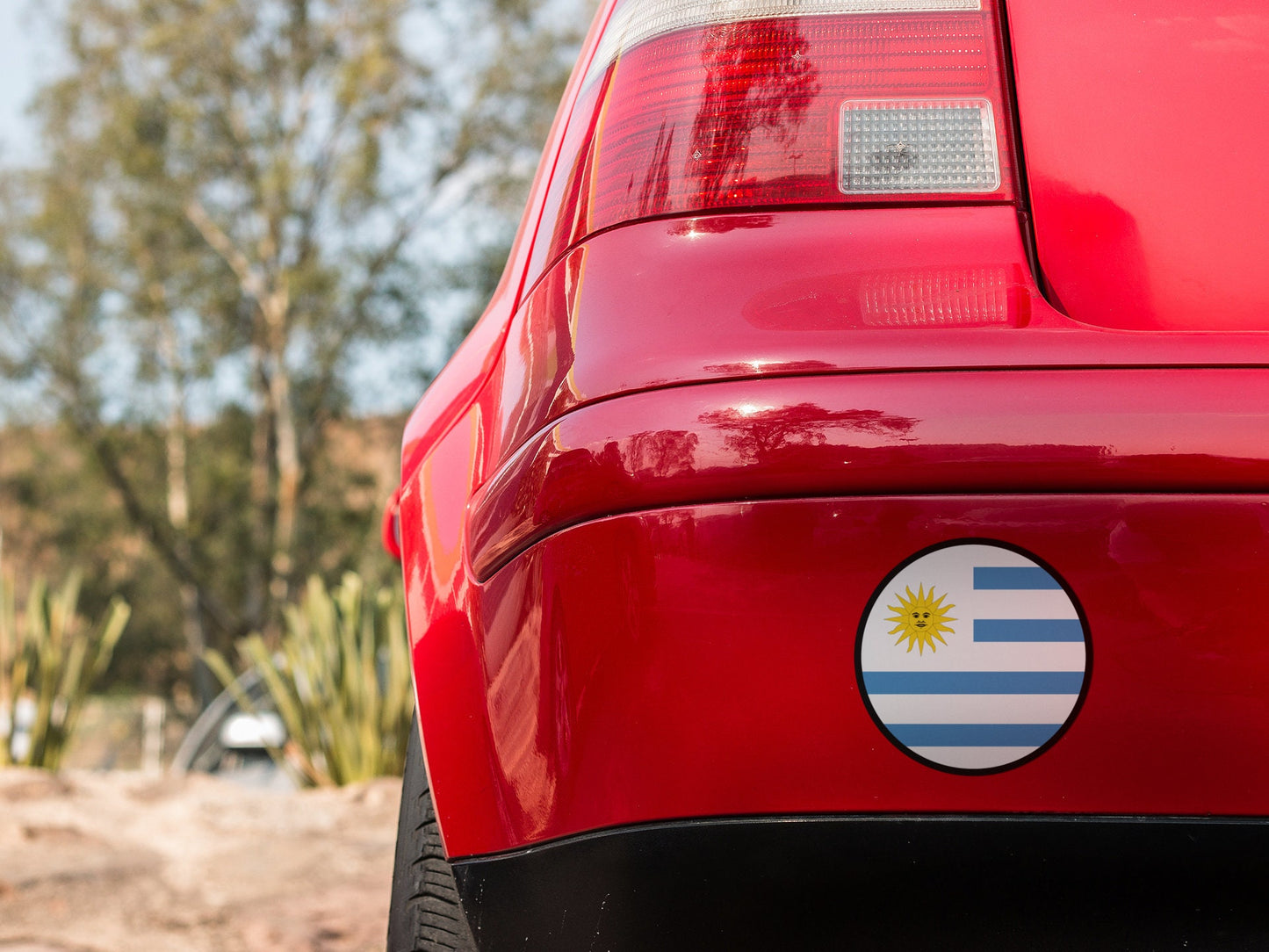Uruguay Flag Circle Sticker Decal