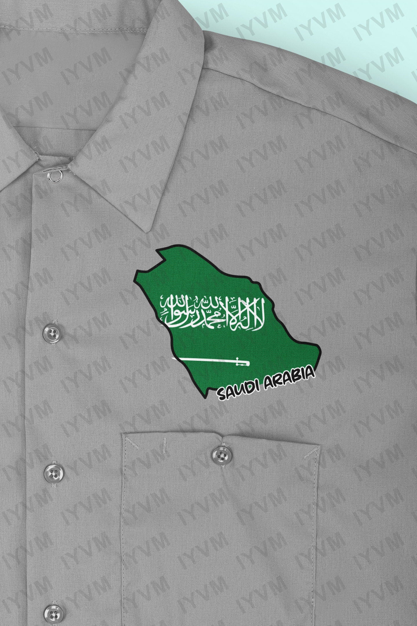 Saudi Arabia Map Iron On Heat Transfer Vinyl HTV / Kingdom of Saudi Arabia / Riyadh / Saudi Arabian