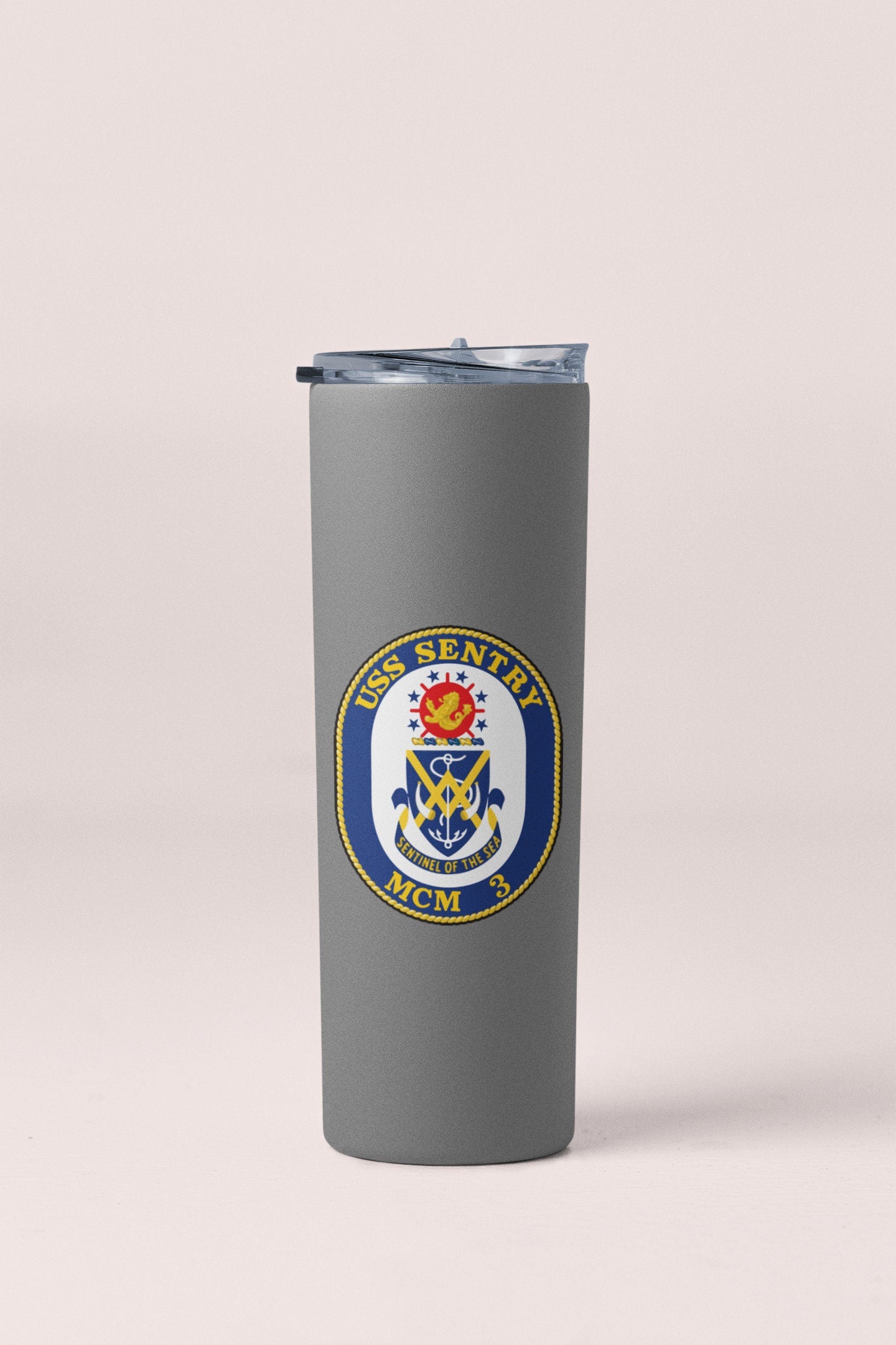 USS Sentry MCM-3 Badge Sticker Decal Avenger Class Mine Countermeasures Ship Car Sticker Bumper Sticker for Car Emblem