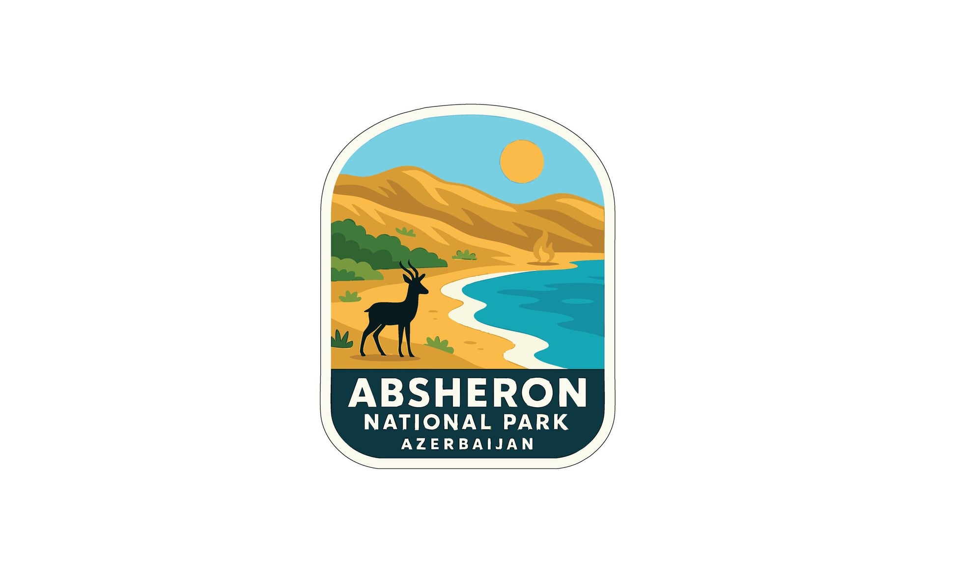 a logo for Absheron National Park in Azerbaijan.