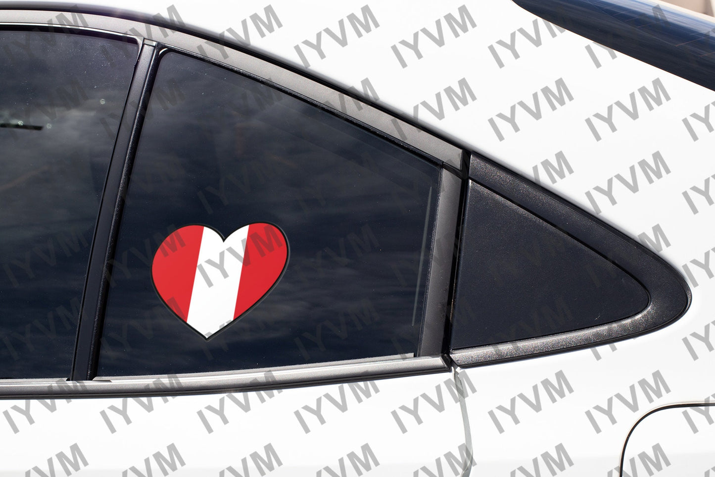 Peru Flag Heart Sticker Decal / Republic of Peru / República del Perú / Lima