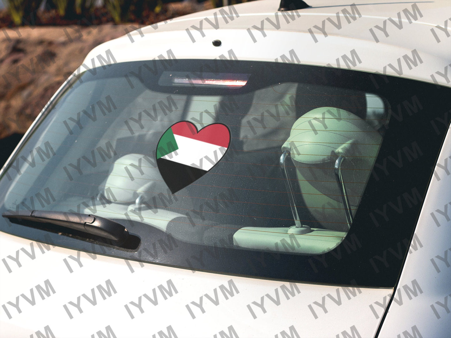Sudan Flag Heart Sticker Decal / Republic of the Sudan / North Sudan / Khartoum / Omdurman / Sudanese