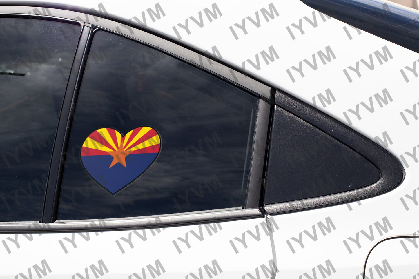 State of Arizona Flag Heart Sticker Decal  USA Arizona State  Phoenix  The Grand Canyon State  Apache State  Aztec State / Baby State /
