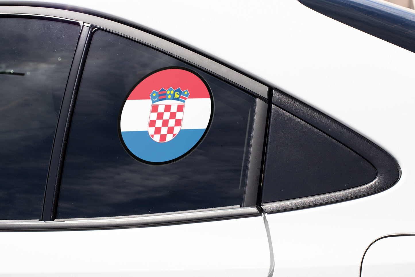 Croatia Flag Circle Sticker Decal